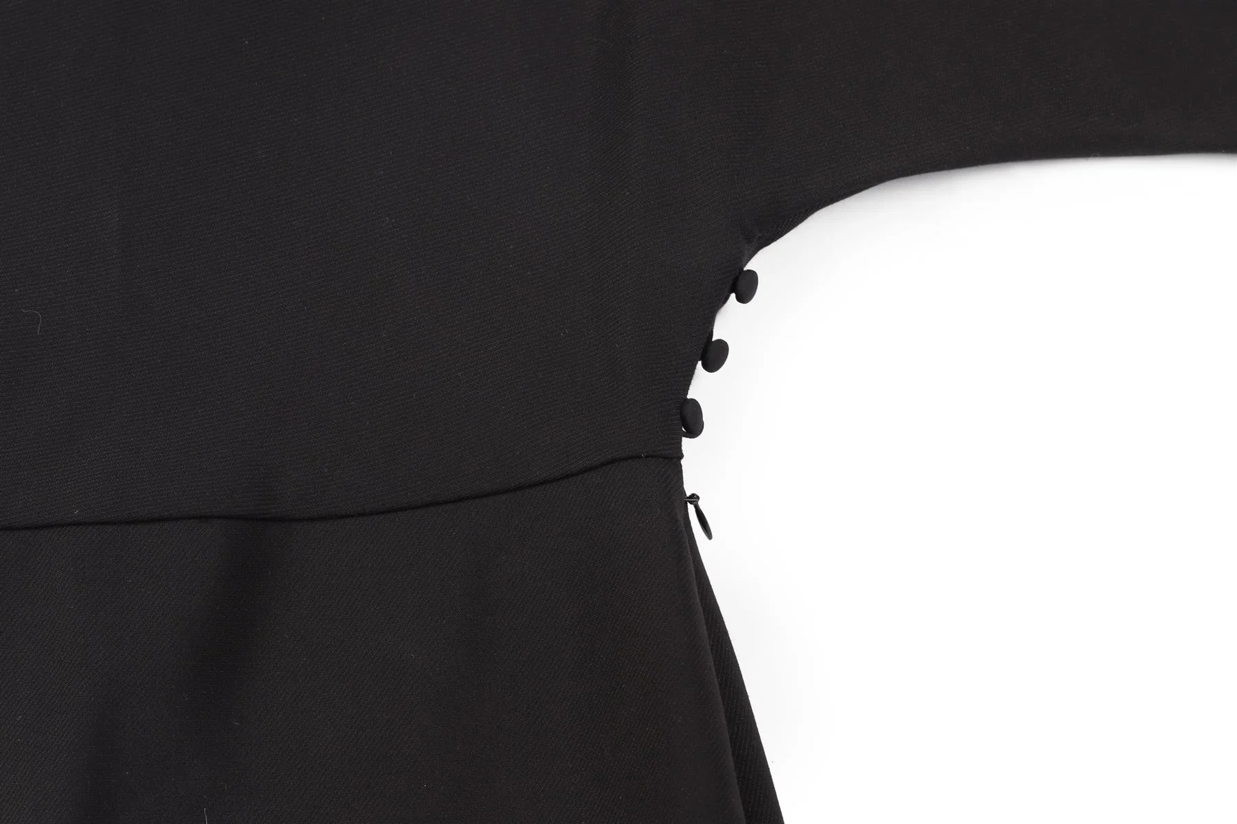 KHAITE BLACK WOVEN MINI DRESS US 4 UK 8 - Image 2