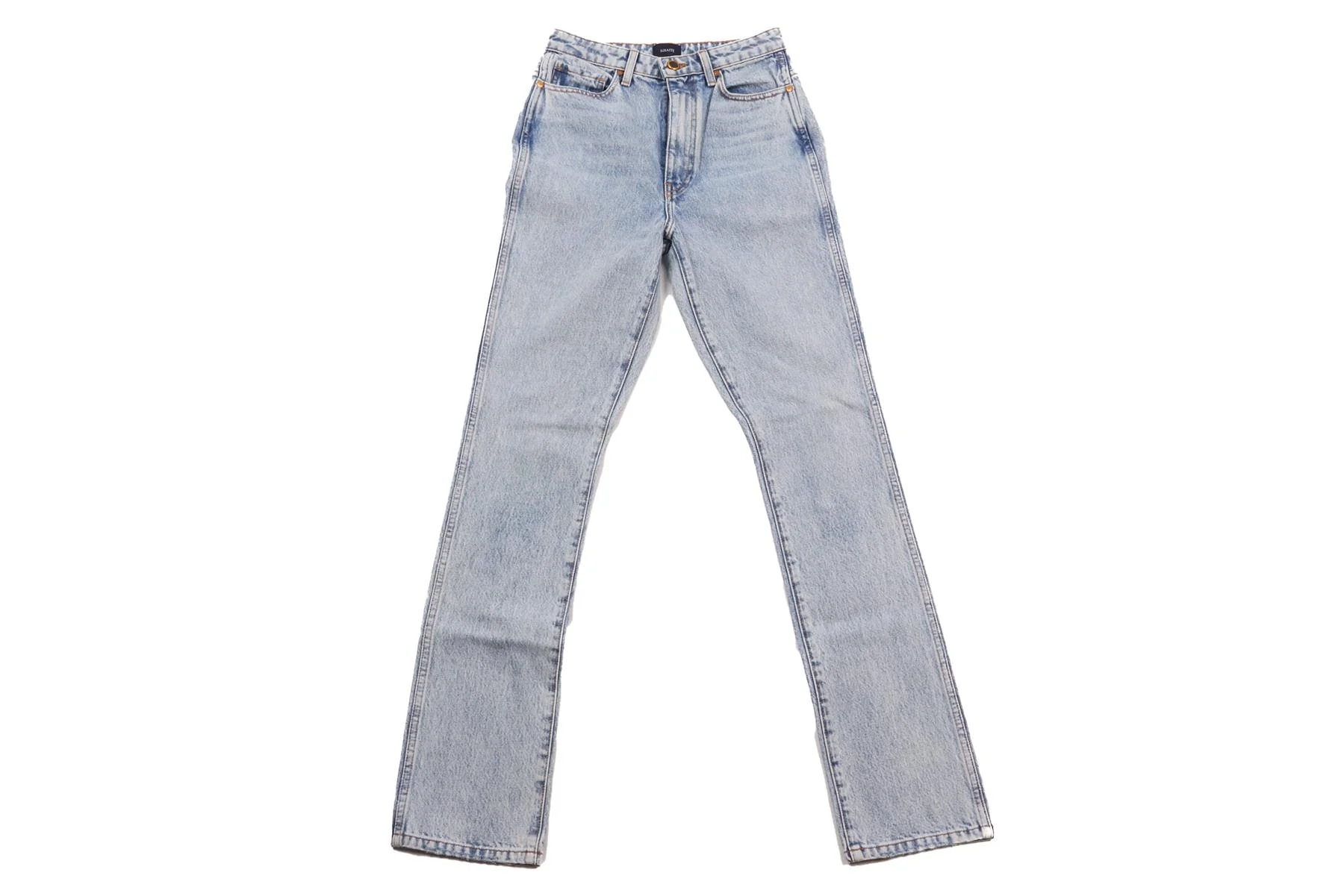 KHAITE BLUE DARIA HIGH RISE STRAIGHT LEG JEANS UK 8-10 - Image 2