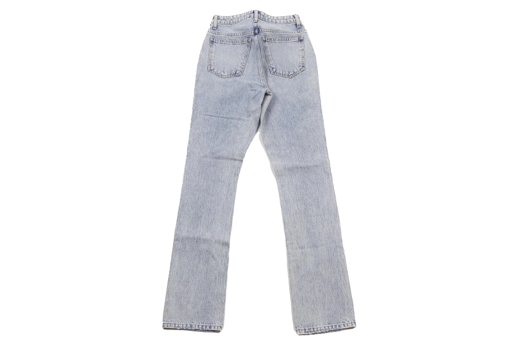KHAITE BLUE DARIA HIGH RISE STRAIGHT LEG JEANS UK 8-10 - Image 4