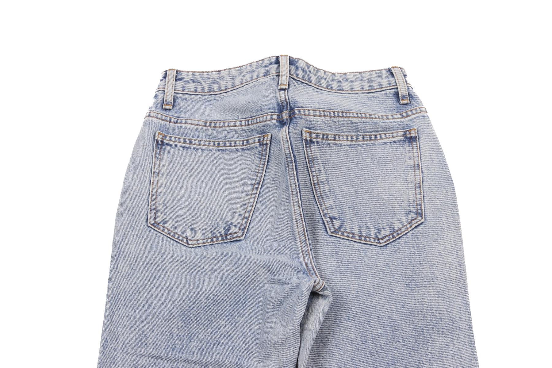 KHAITE BLUE DARIA HIGH RISE STRAIGHT LEG JEANS UK 8-10 - Image 5