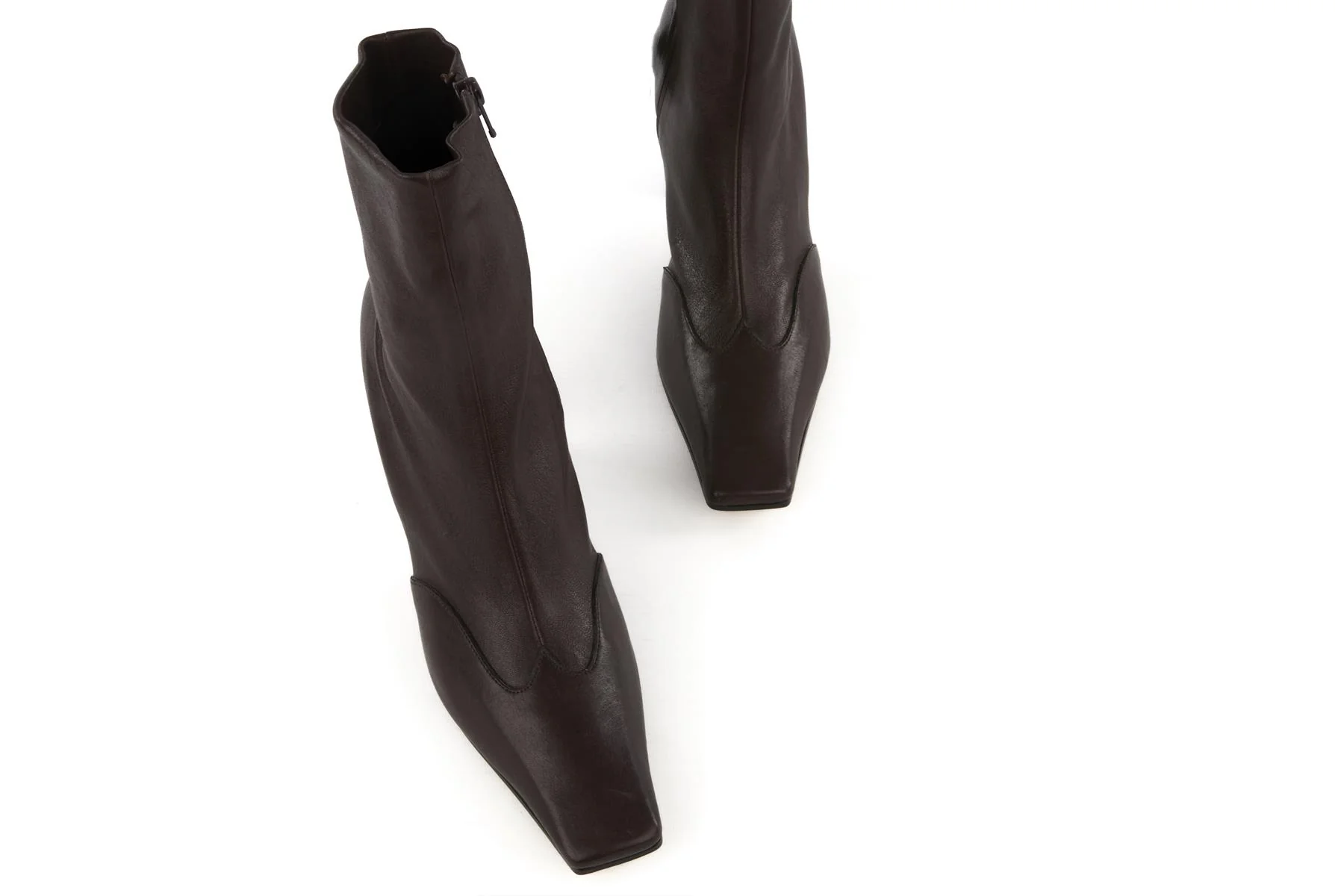 KHAITE BROWN NEVADA LEATHER ANKLE BOOTS EU 38 UK 5 US 8 - Image 4