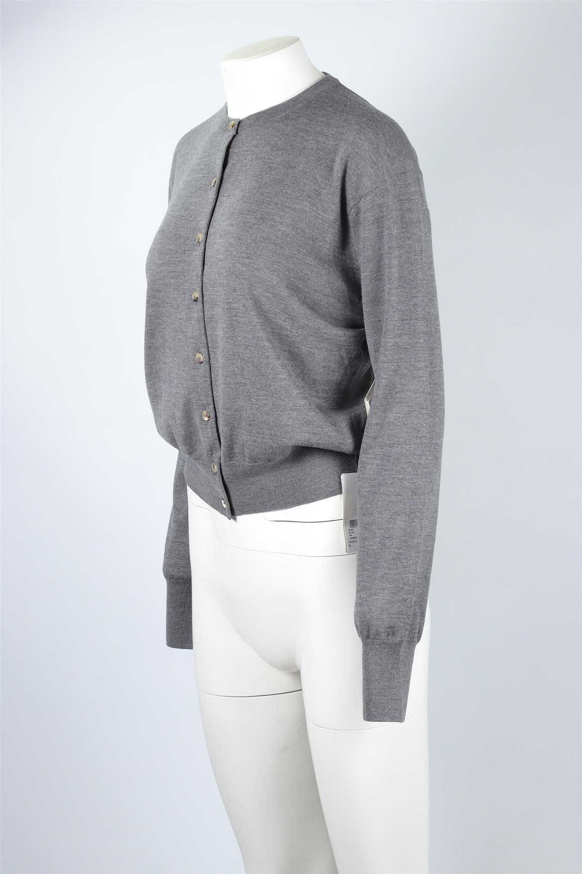 KHAITE GREY WOOL CARDIGAN MEDIUM - Image 3