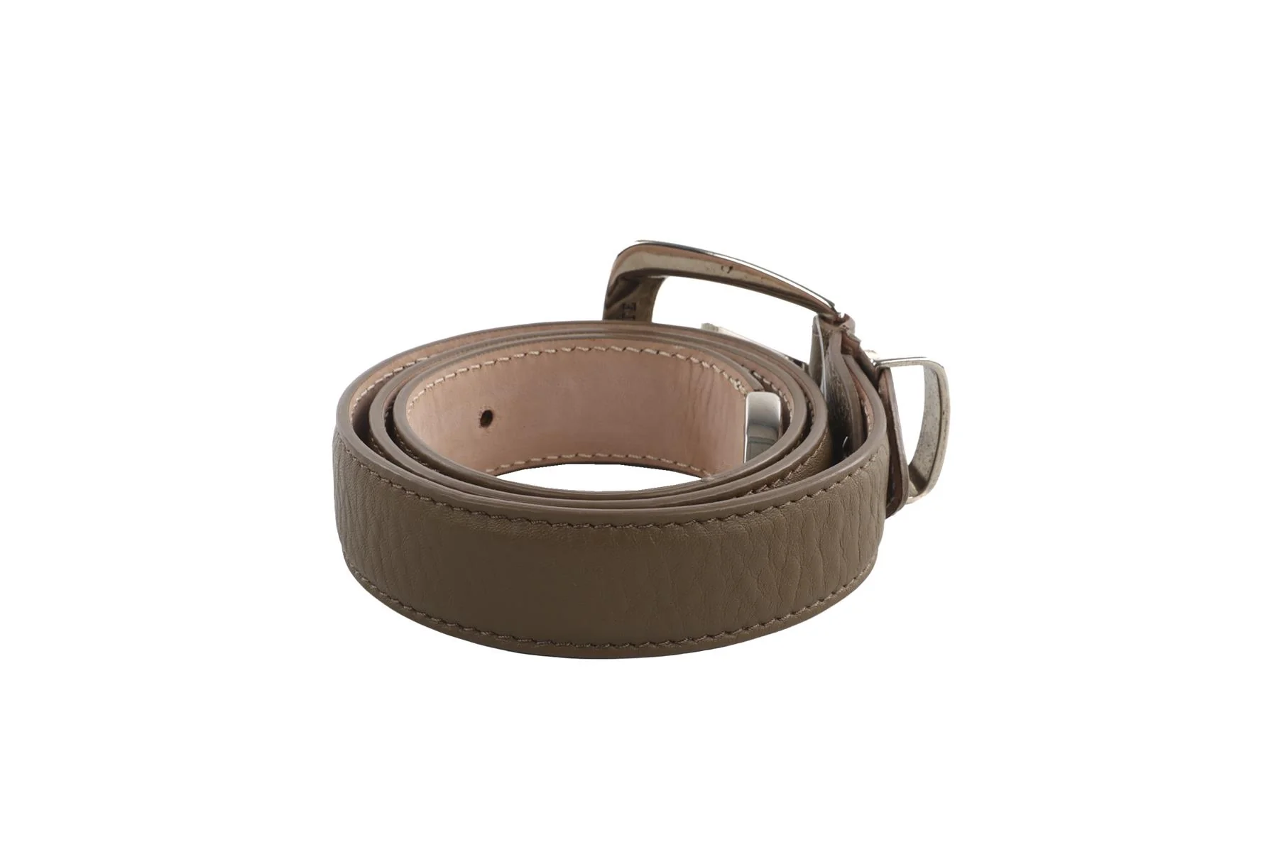 KHAITE TAUPE LEATHER WAIST BELT 75CM - Image 4