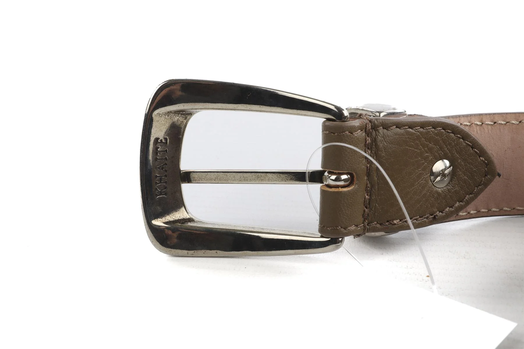 KHAITE TAUPE LEATHER WAIST BELT 75CM - Image 6