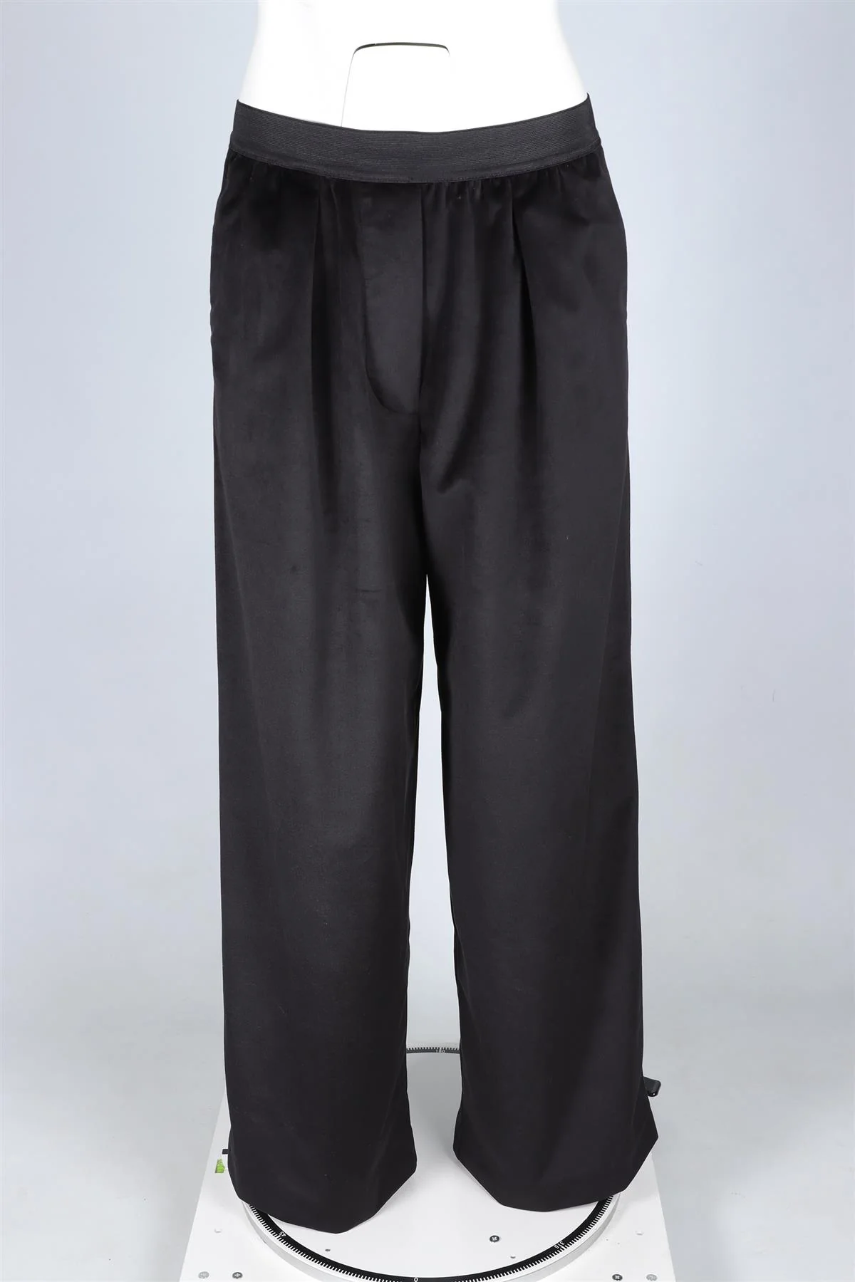 KIKA VARGAS BLACK VELVET WIDE LEG PANTS MEDIUM - Image 2