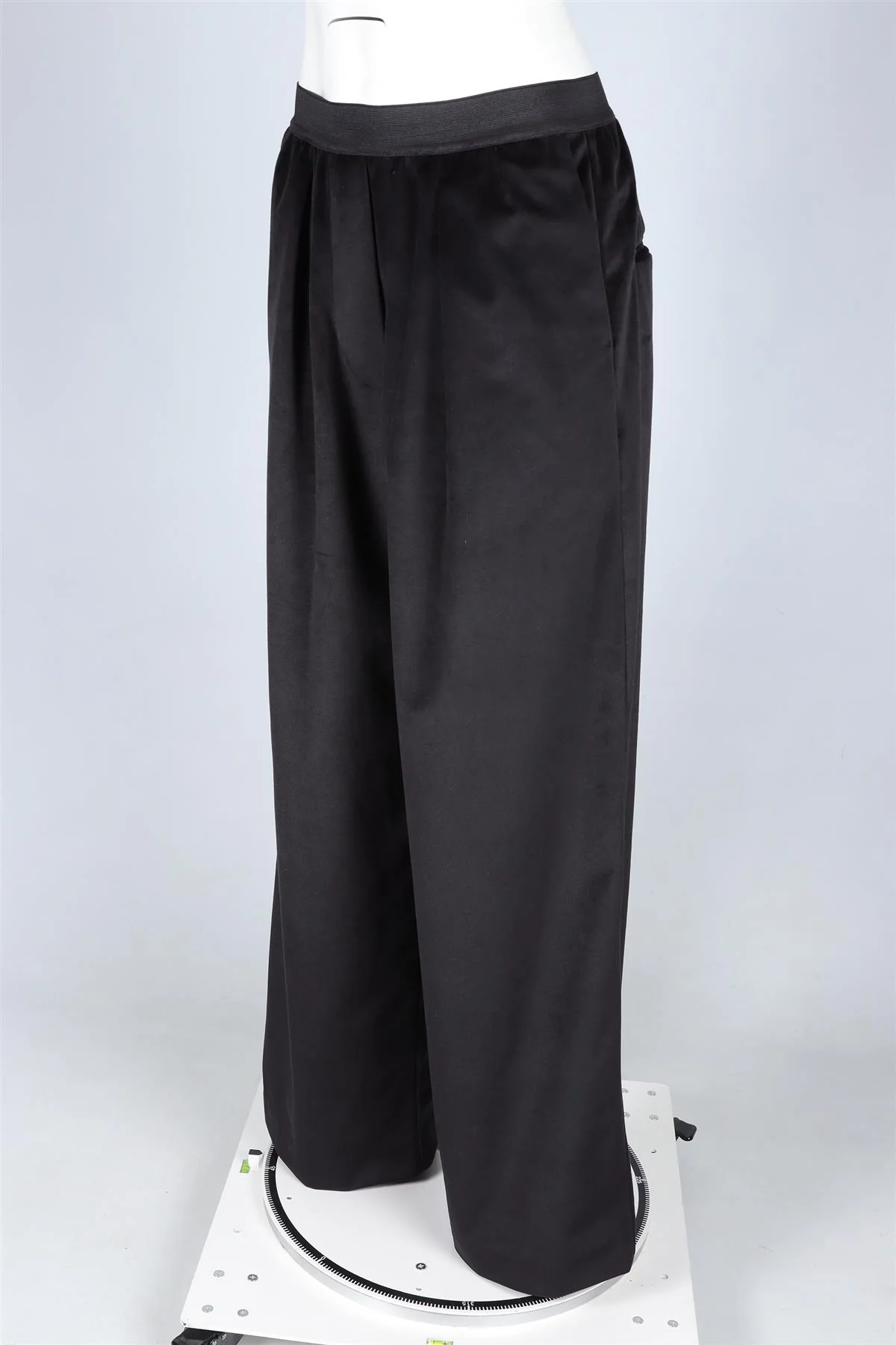 KIKA VARGAS BLACK VELVET WIDE LEG PANTS MEDIUM - Image 3