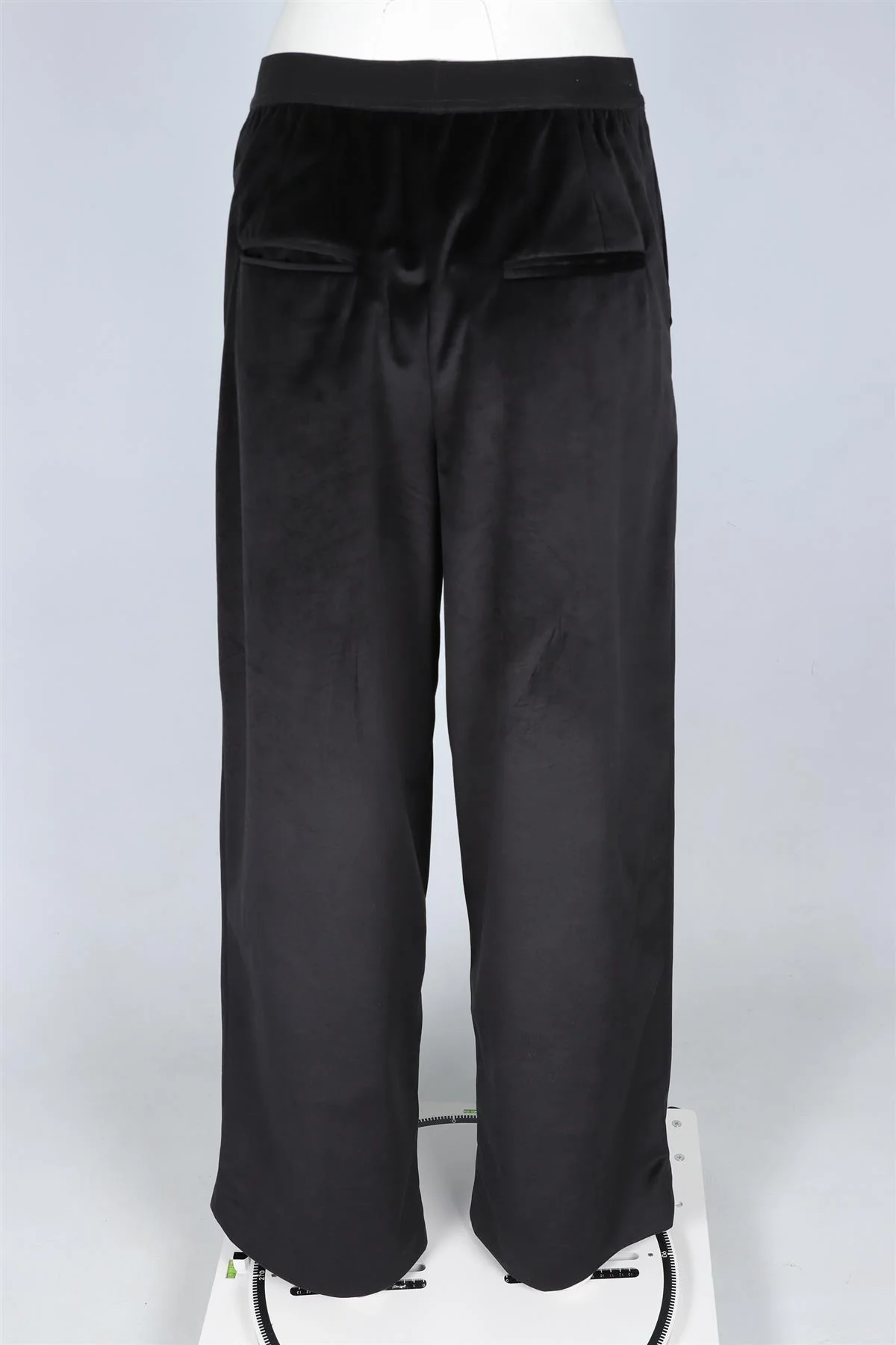 KIKA VARGAS BLACK VELVET WIDE LEG PANTS MEDIUM - Image 4
