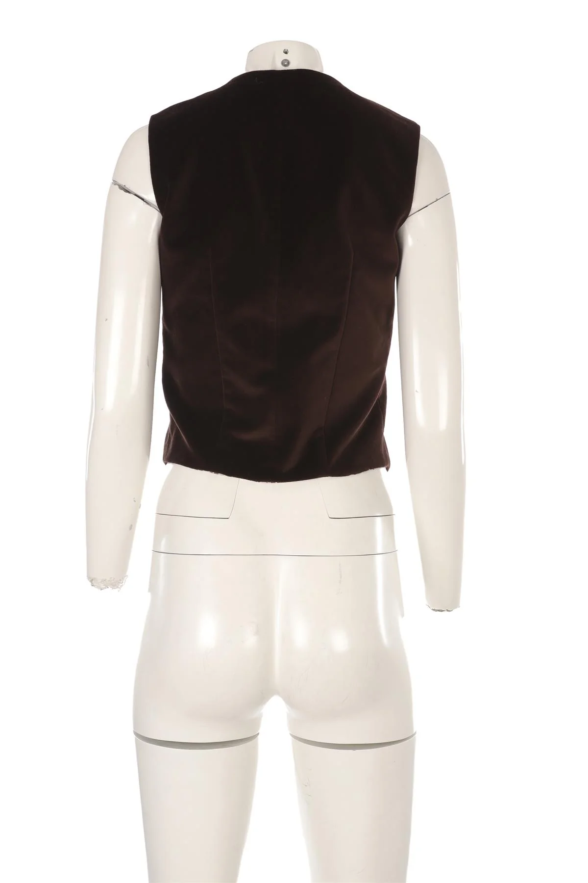 KIPPER BROWN VELVET WAISTCOAT UK 8 - Image 4