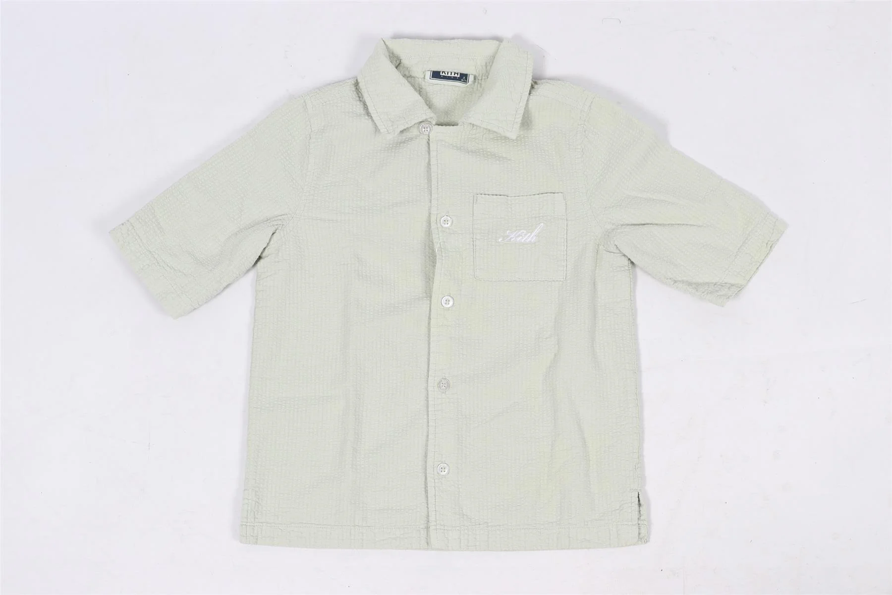 KITH GREEN KIDS BOYS COTTON SHIRT AND SHORTS SET 6-7 YEARS - Image 3
