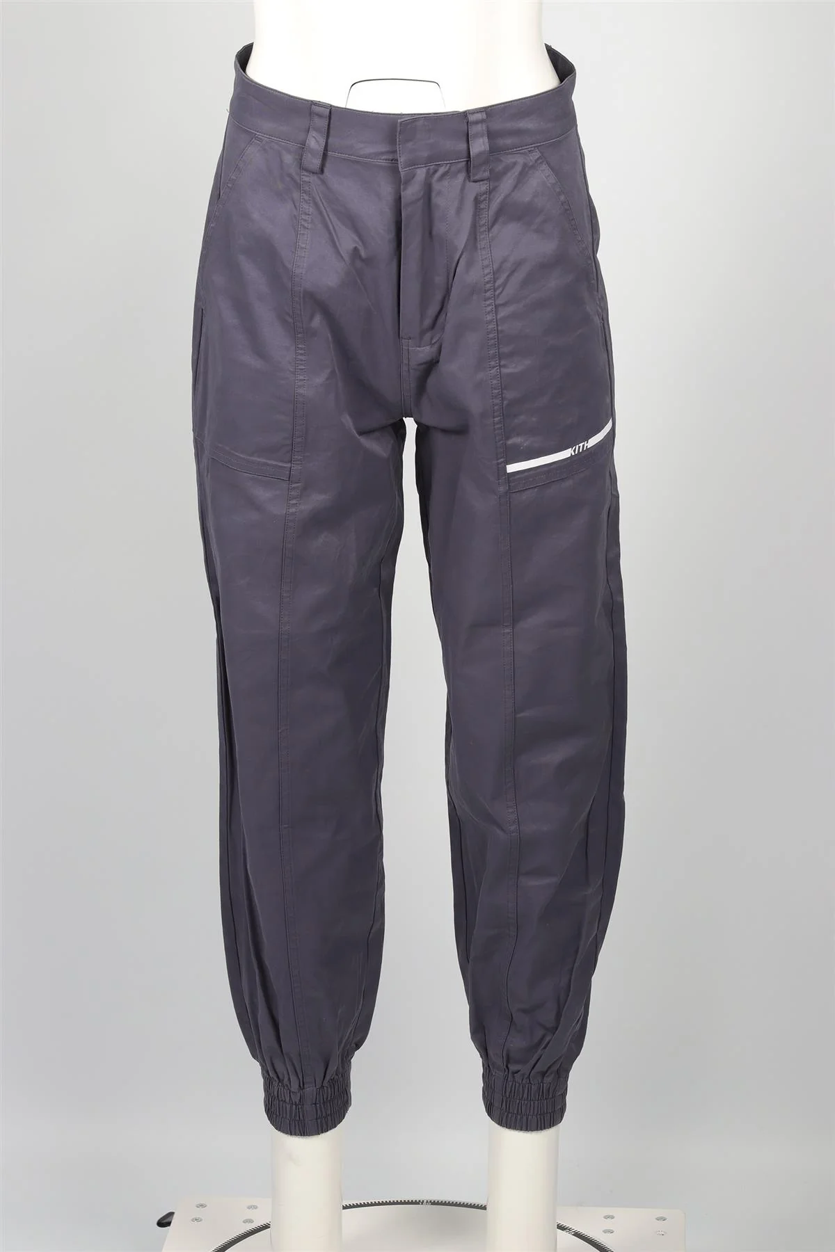 KITH NAVY COTTON TAPERED PANTS SMALL - Image 2