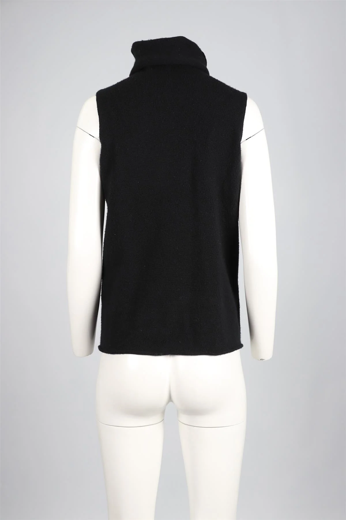 KUJTEN BLACK CASHMERE VEST ONE SIZE - Image 4