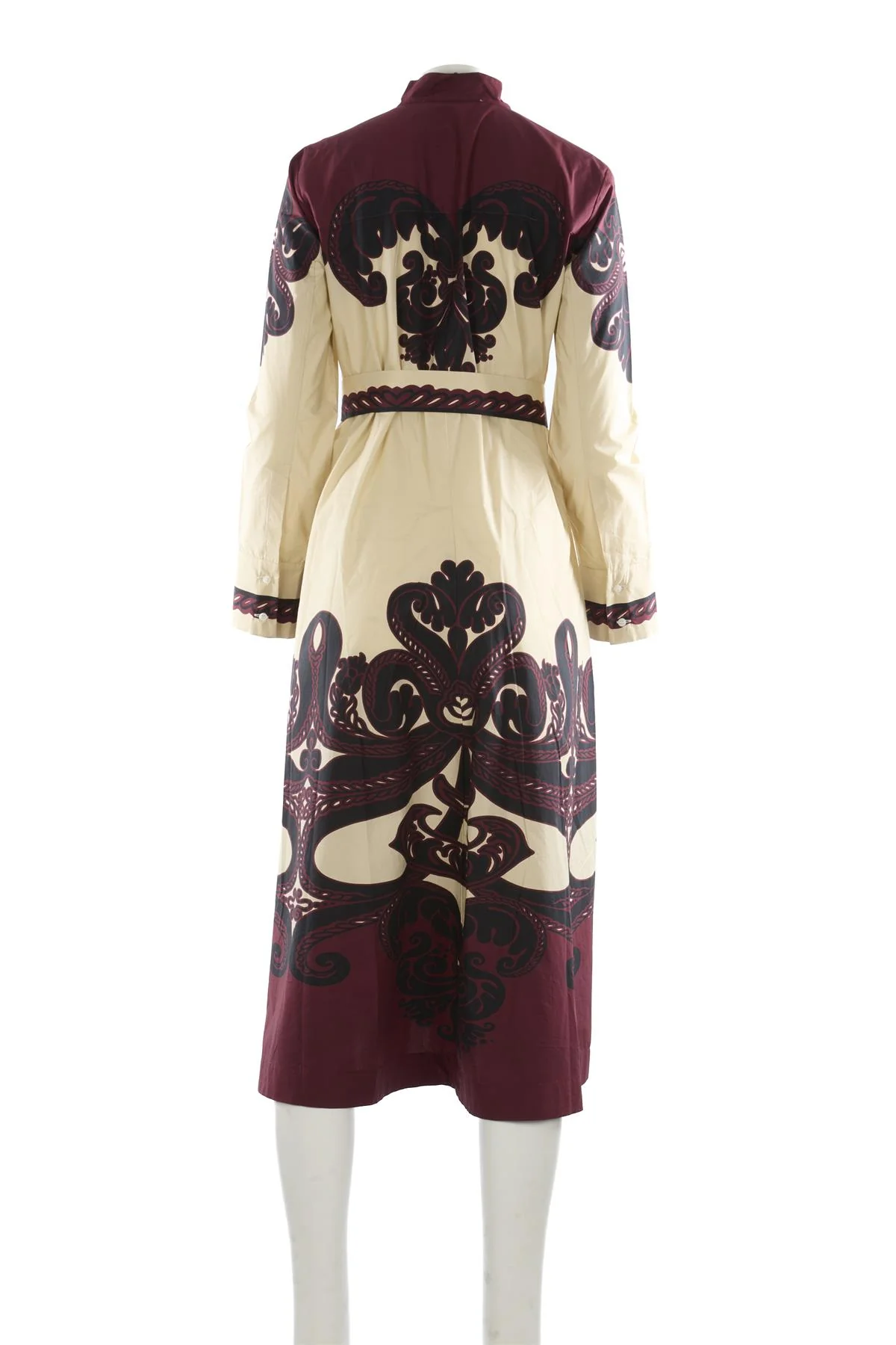 LA DOUBLE J BURGUNDY COTTON MAXI DRESS XSMALL - Image 4