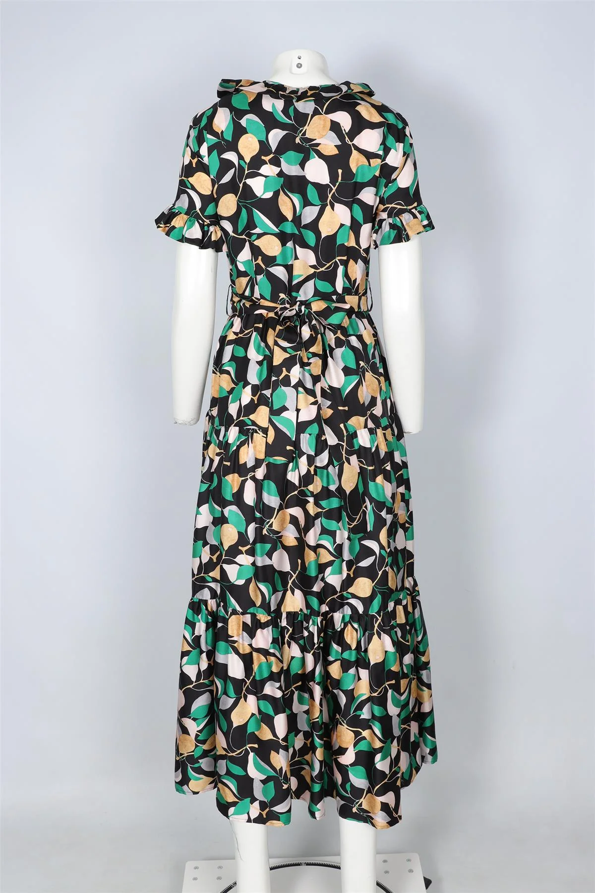 LA DOUBLEJ GREEN SILK MAXI DRESS XSMALL - Image 4