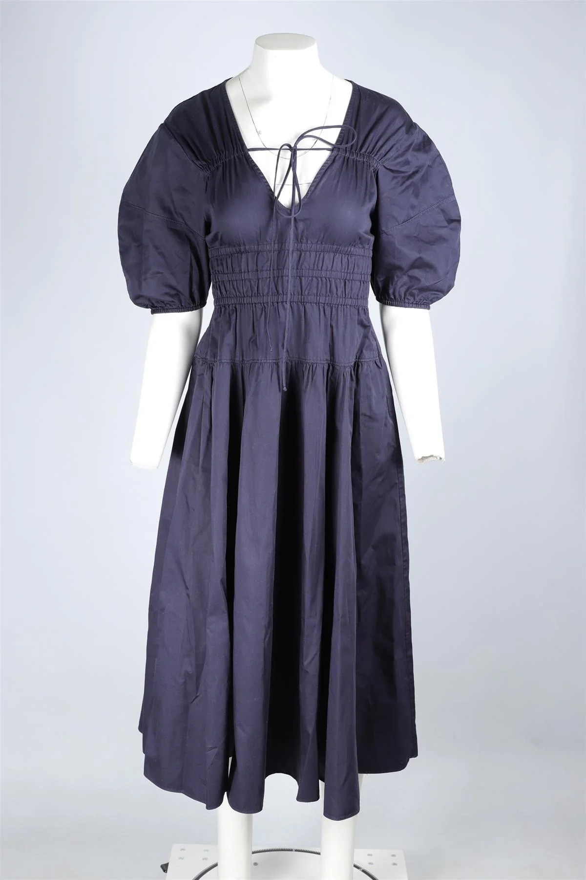 LA LIGNE NAVY COTTON MAXI DRESS XSMALL - Image 2