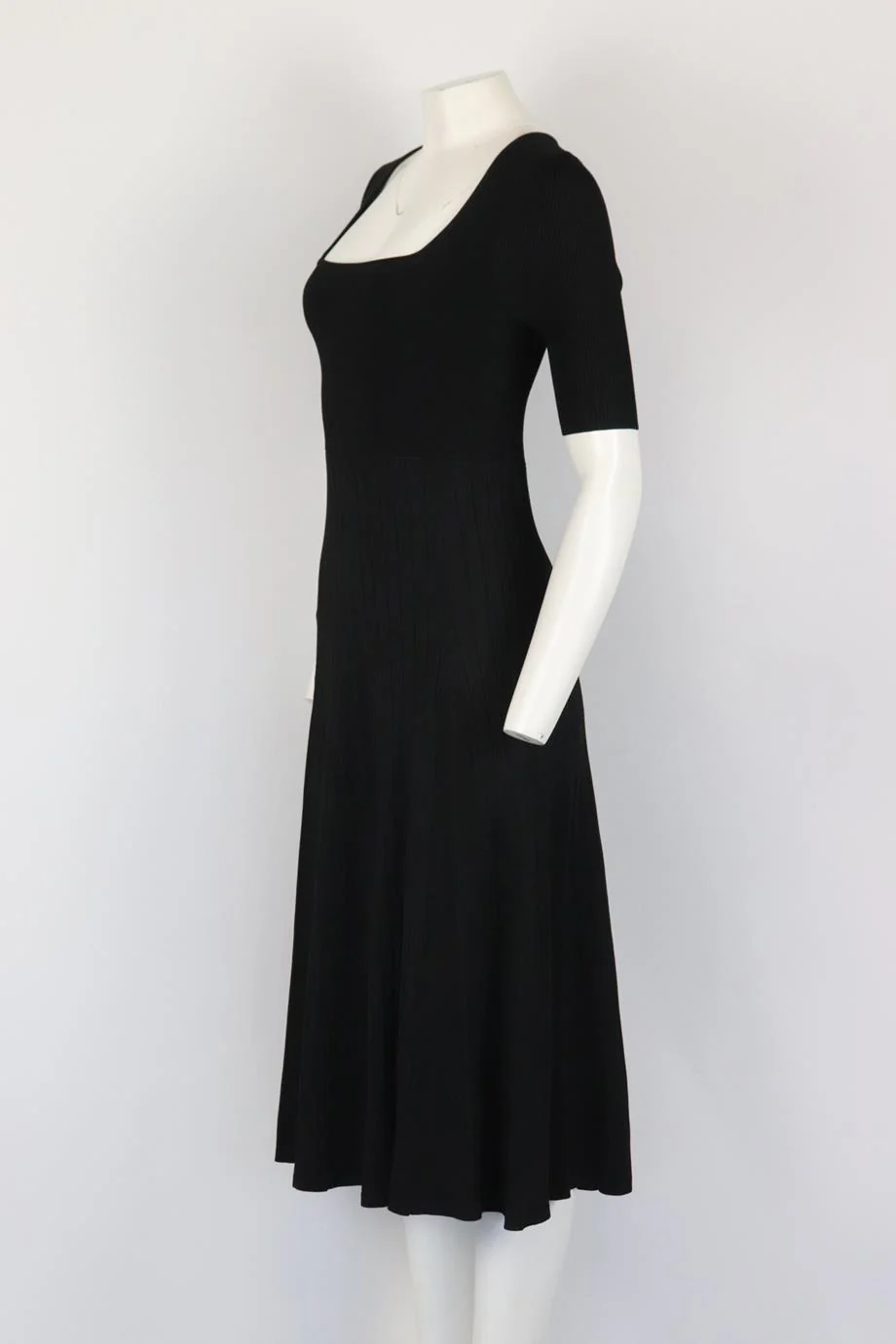 LA LIGNE RIBBED KNIT MIDI DRESS SMALL - Image 3