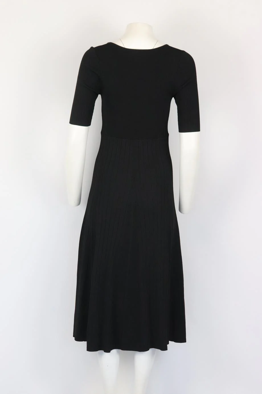 LA LIGNE RIBBED KNIT MIDI DRESS SMALL - Image 4