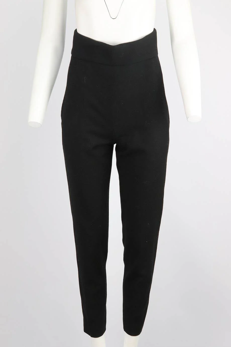 LA MANIA WOOL TAPERED LEG PANTS FR 38 UK 10 - Image 2