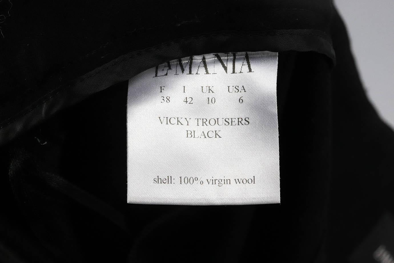 LA MANIA WOOL TAPERED LEG PANTS FR 38 UK 10 - Image 6