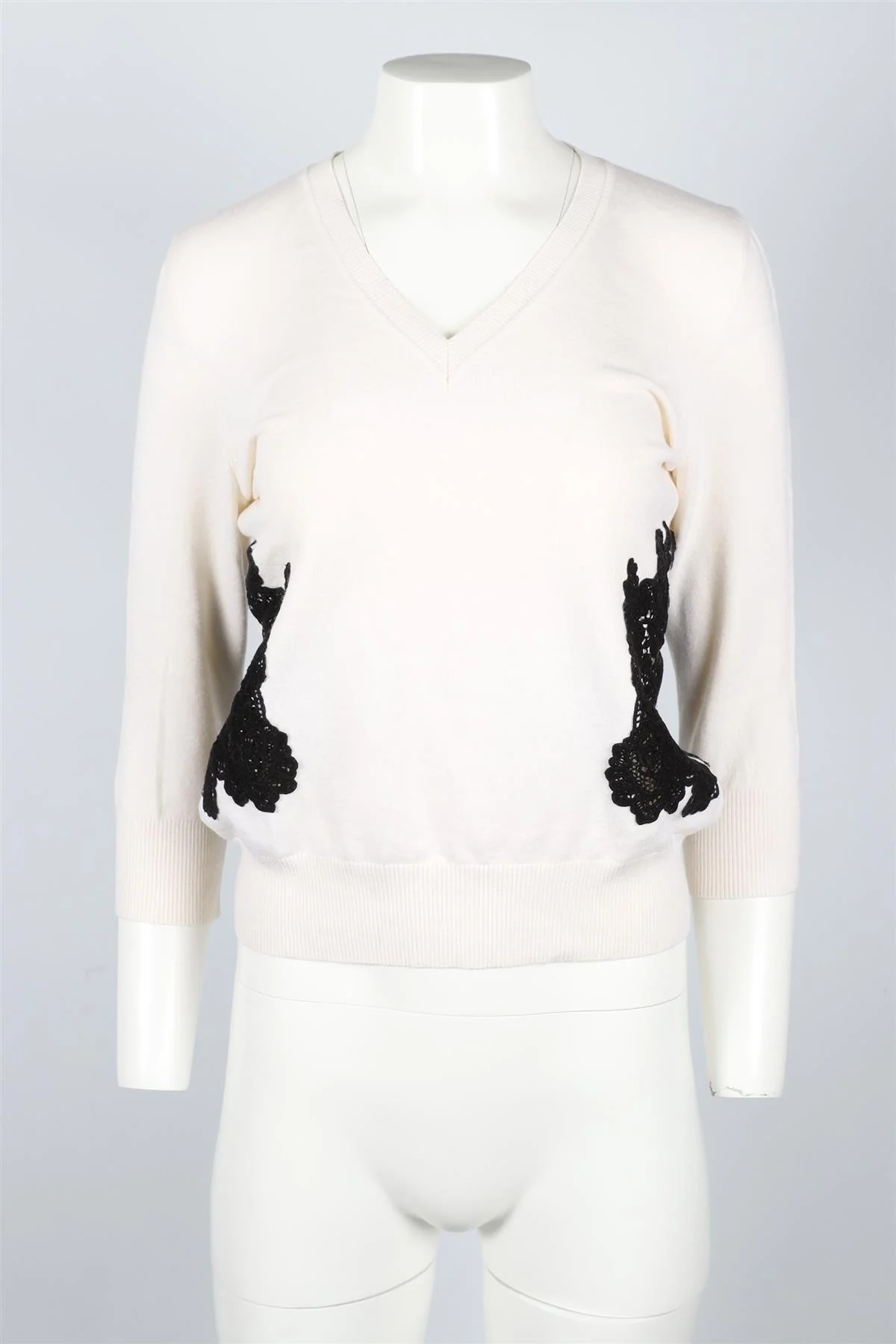 LA PERLA CREAM WOOL BLEND SWEATER IT 46 UK 14 - Image 2