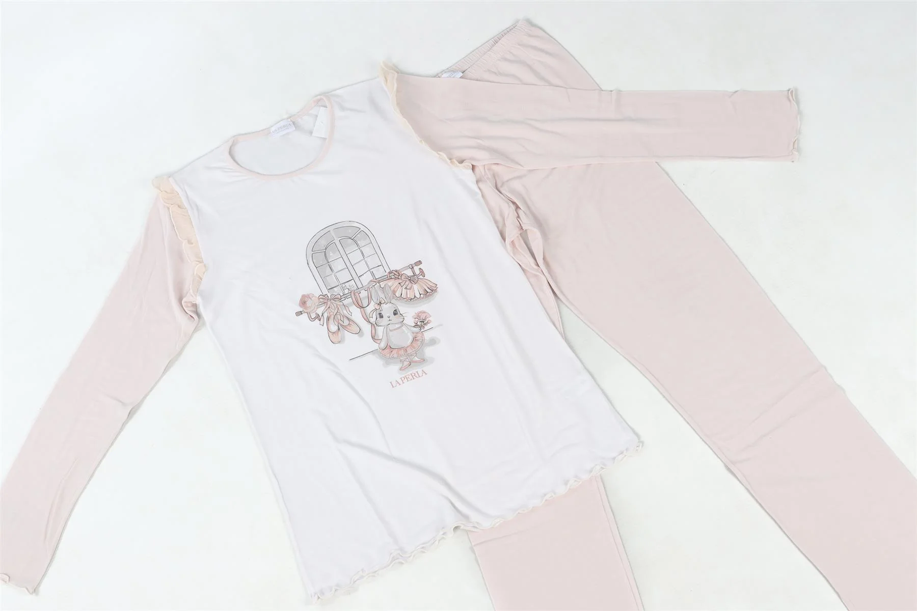 LA PERLA PINK KIDS GIRLS PYJAMA SET 12 YEARS - Image 3