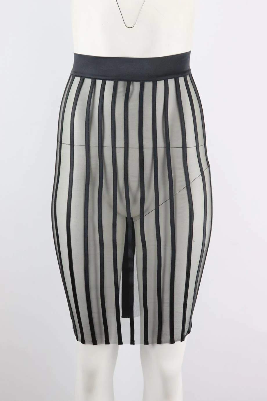 LA PERLA SATIN TRIMMED MESH SKIRT IT 40 UK 8 - Image 2