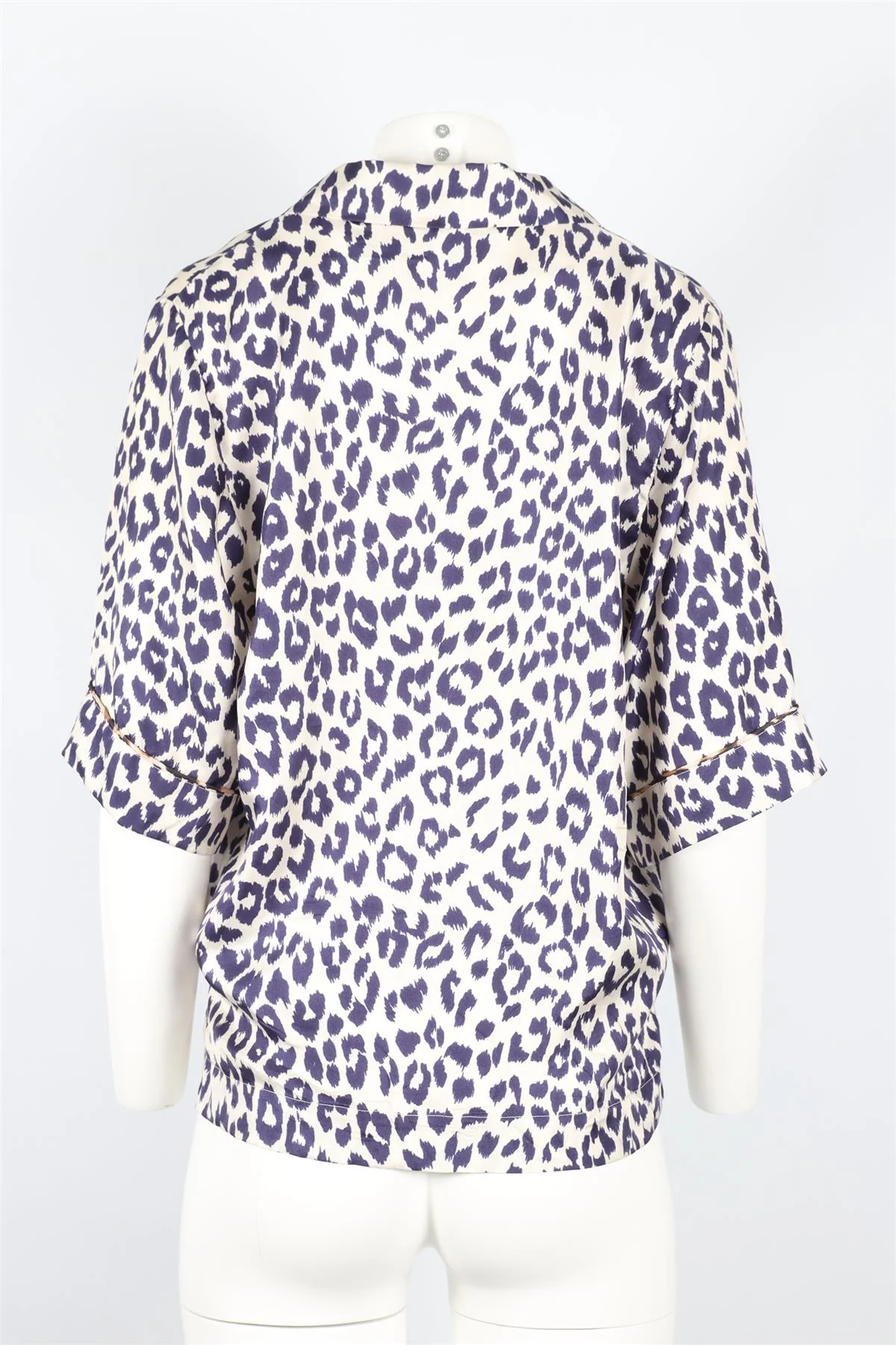 LA PRESTIC OUISTON CREAM AND NAVY SILK TOP SIZE 1 UK 8 - Image 4