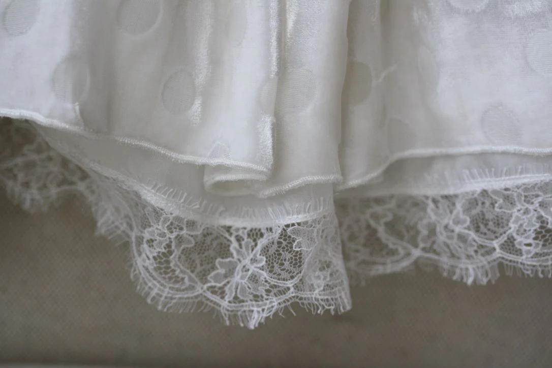 LA STUPENDERIA BABY IVORY VELVET SPOTTED DRESS 24 MONTHS - Image 3