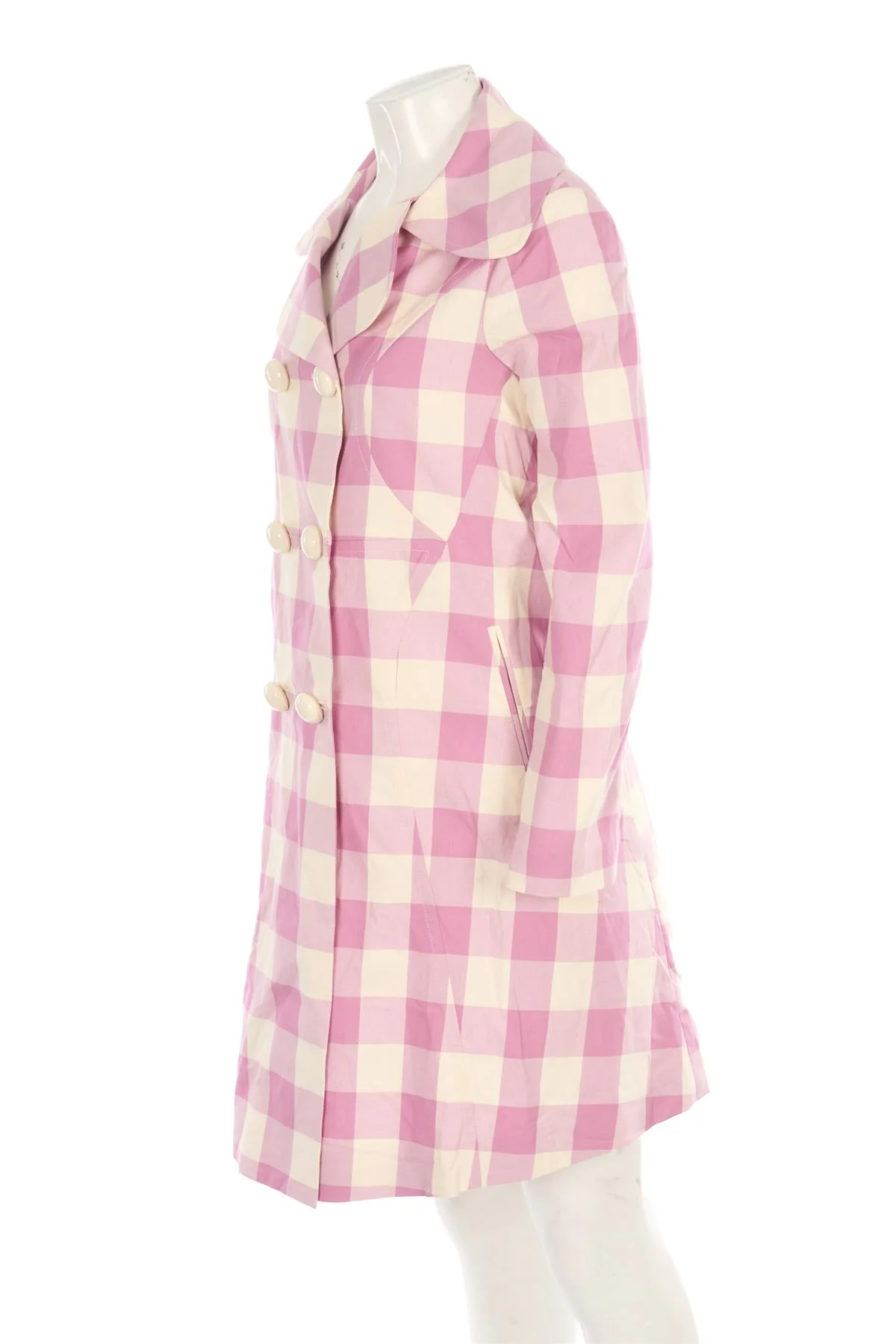 LA VESTE PINK COTTON COAT MEDIUM - Image 3