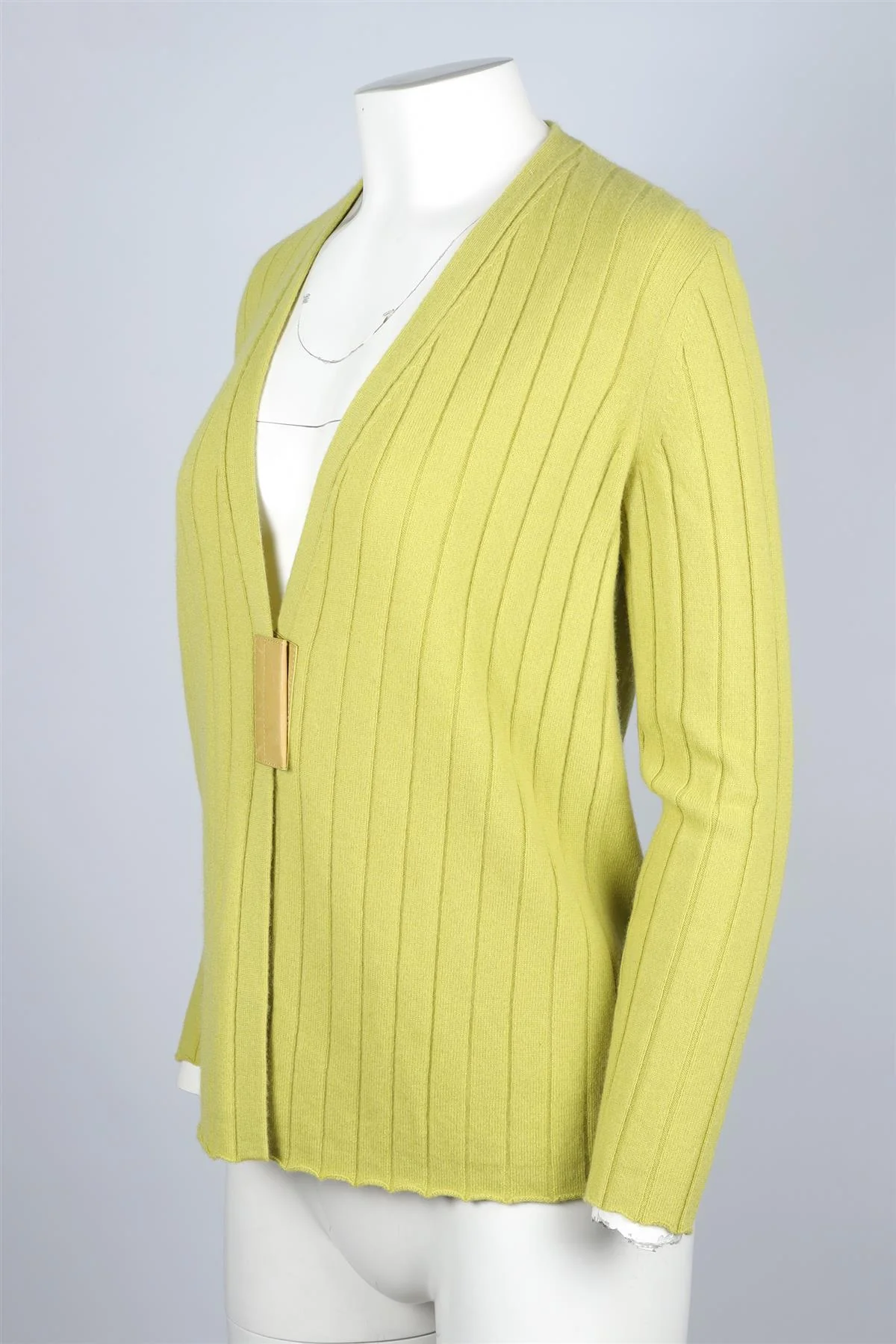 LAFAYETTE 148 GREEN CASHMERE CARDIGAN SMALL - Image 3