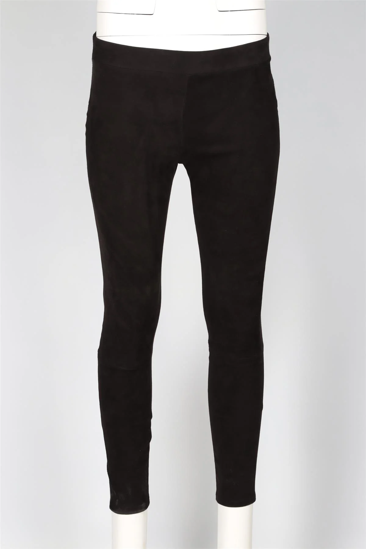 L'AGENCE BLACK SUEDE SKINNY PANTS SMALL - Image 2