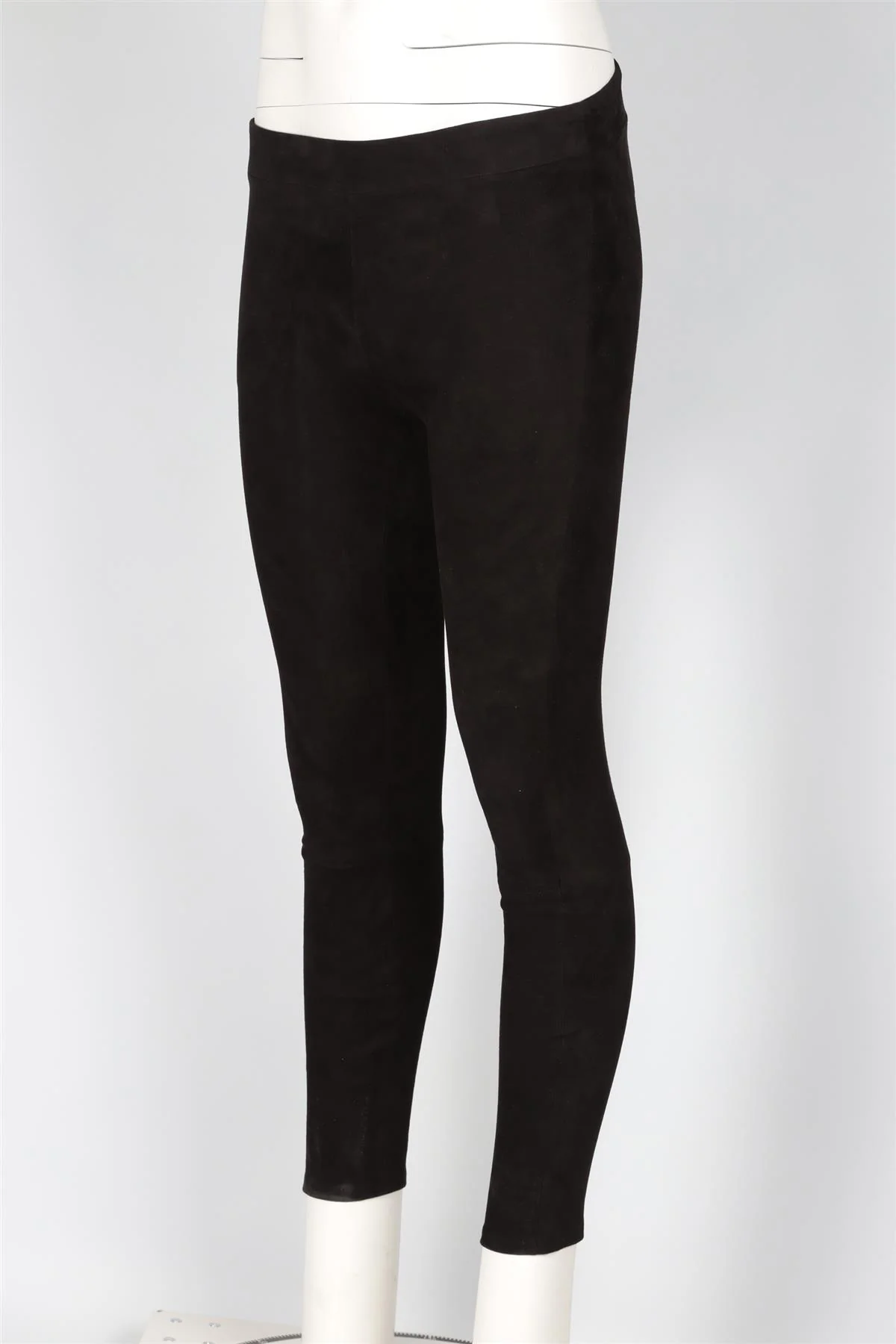 L'AGENCE BLACK SUEDE SKINNY PANTS SMALL - Image 3
