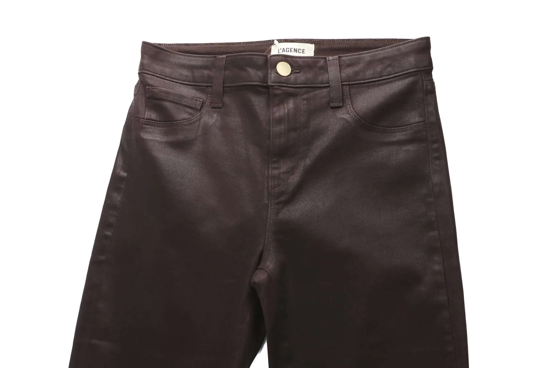 L'AGENCE BROWN HIGH RISE BOOTCUT JEANS W25 UK 6/8 - Image 3