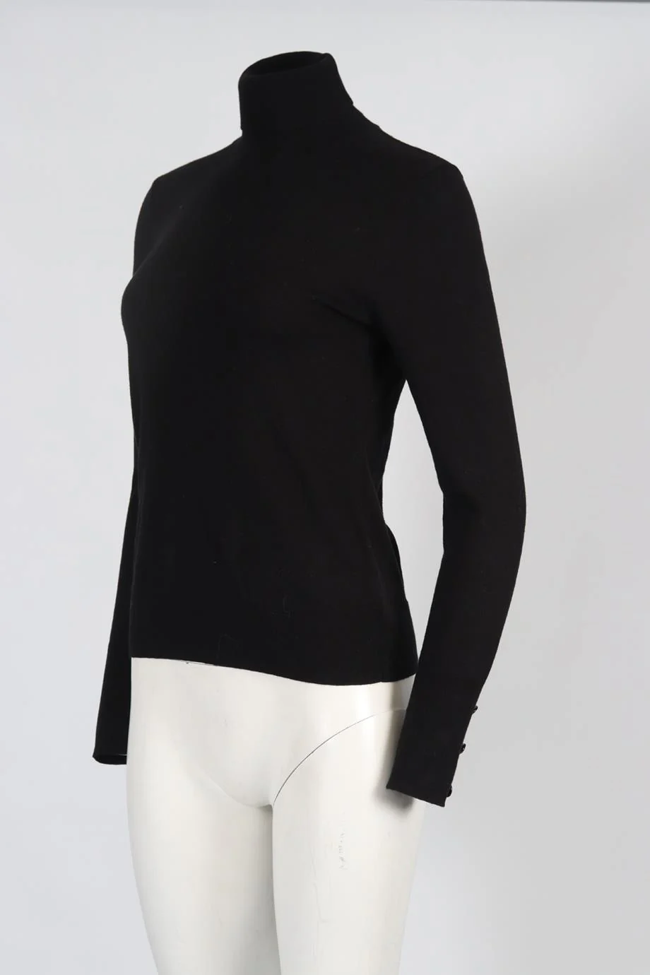 L'AGENCE COTTON BLEND TURTLENECK SWEATER MEDIUM - Image 3