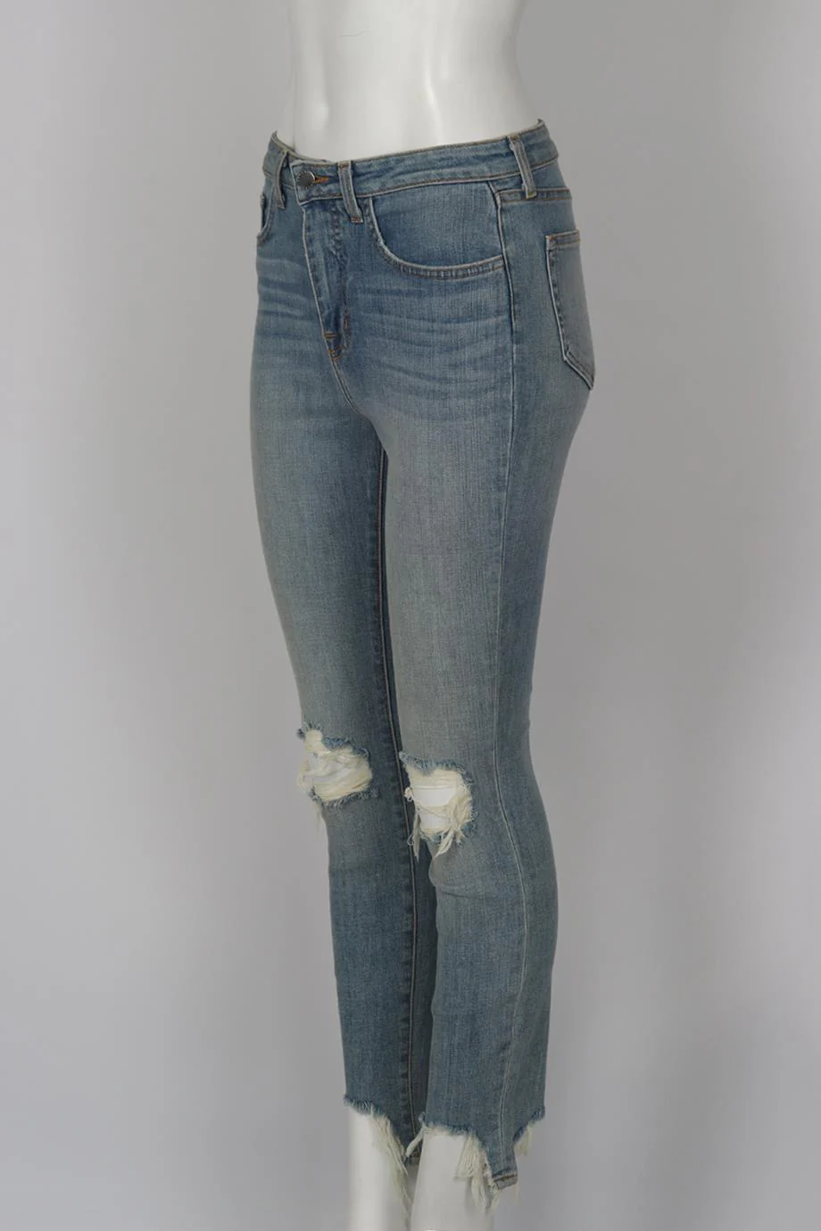 L'AGENCE DISTRESSED HIGH RISE SKINNY JEANS W26 UK 8 - Image 3