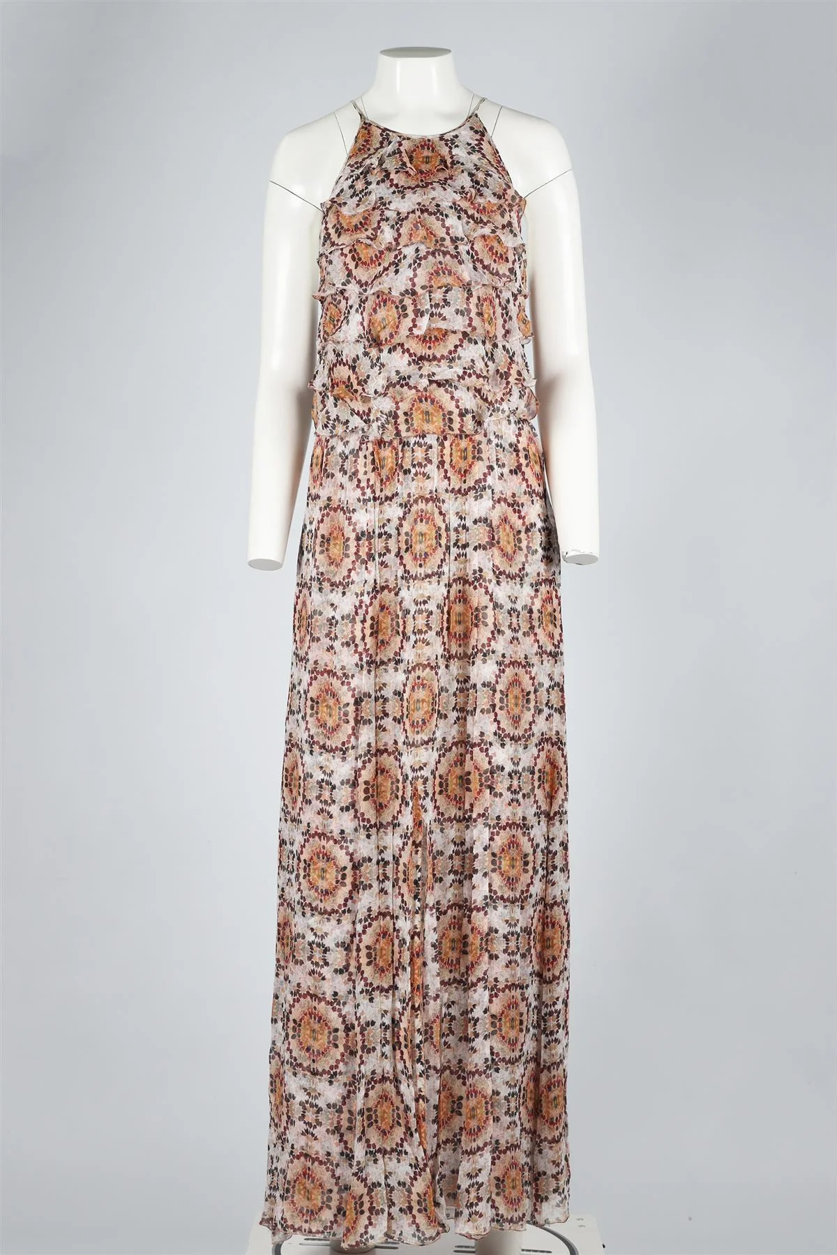 L'AGENCE ORANCE SILK MAXI DRESS US 4 - Image 2