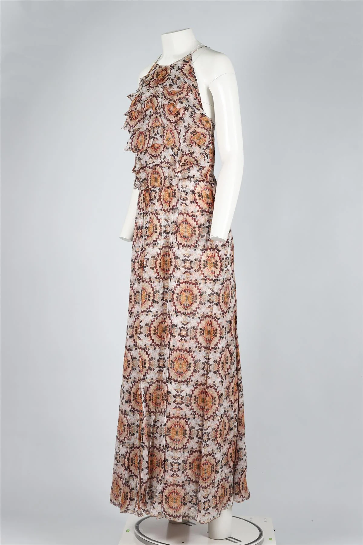 L'AGENCE ORANCE SILK MAXI DRESS US 4 - Image 3