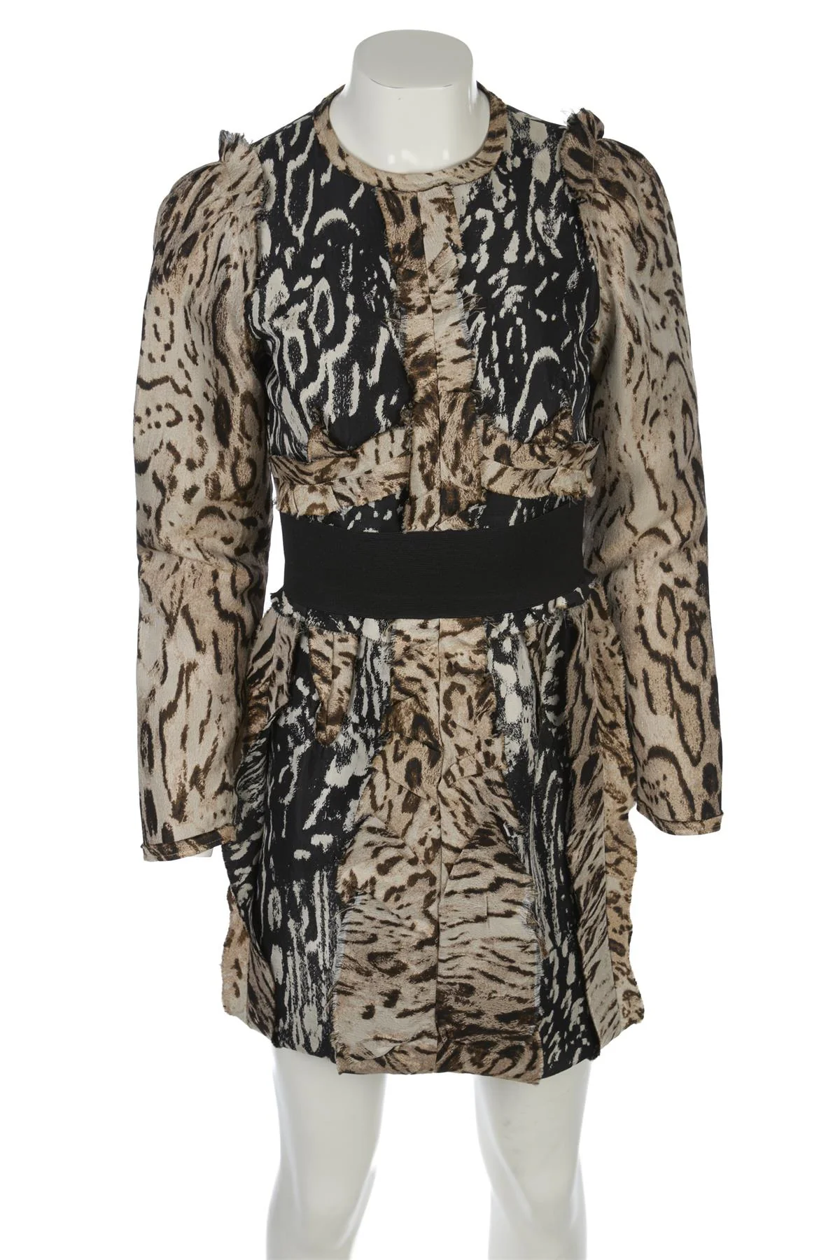 LANVIN BEIGE 2010 SILK MINI DRESS FR 36 UK 8 - Image 2