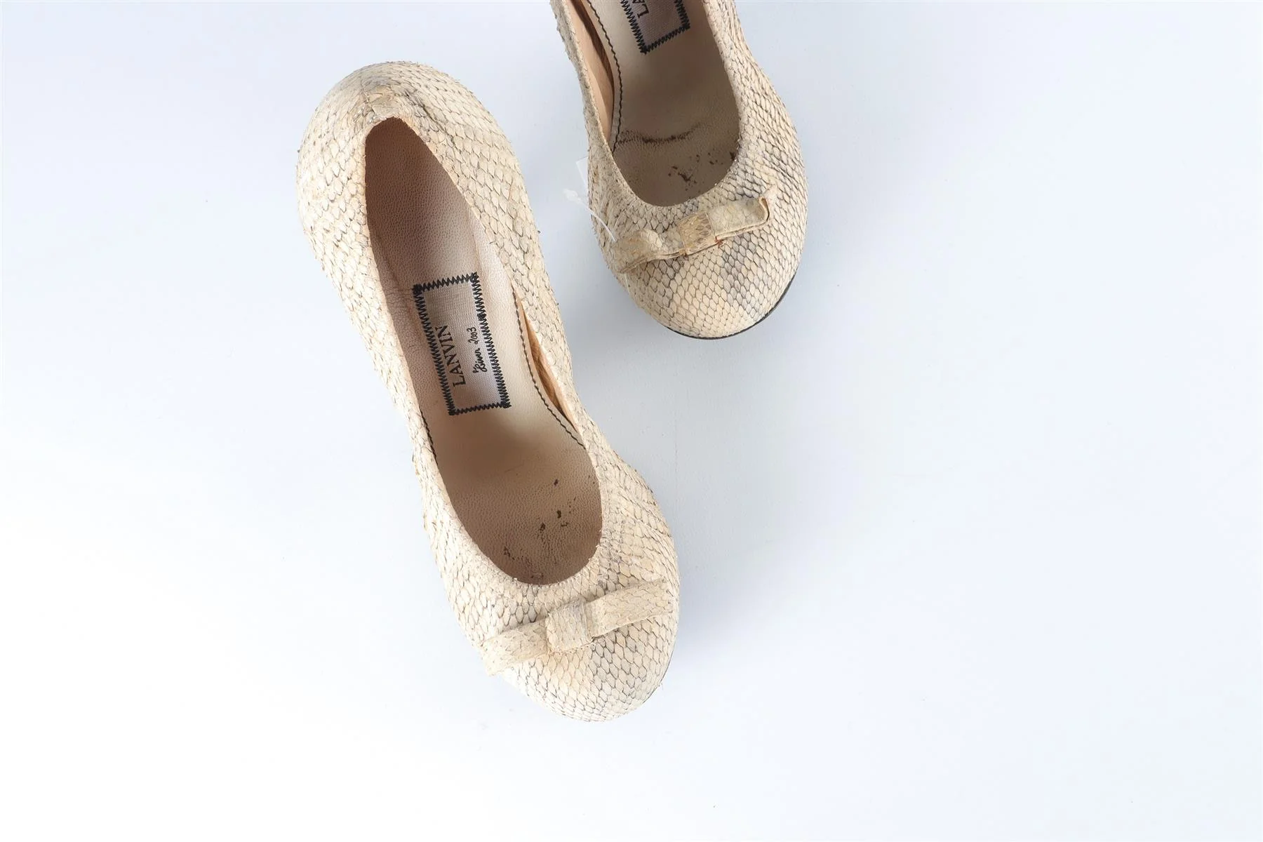 LANVIN BEIGE PYTHON PUMPS EU 39 UK 6 - Image 4