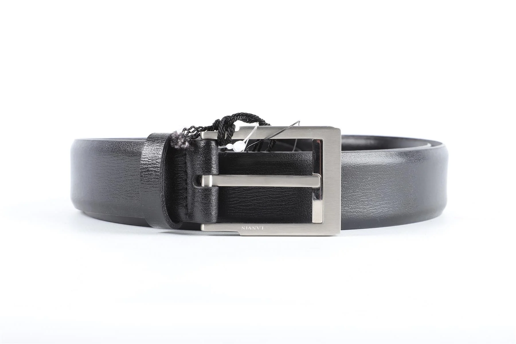 LANVIN BLACK MEN'S LEATHER BELT 105 CM - Image 2