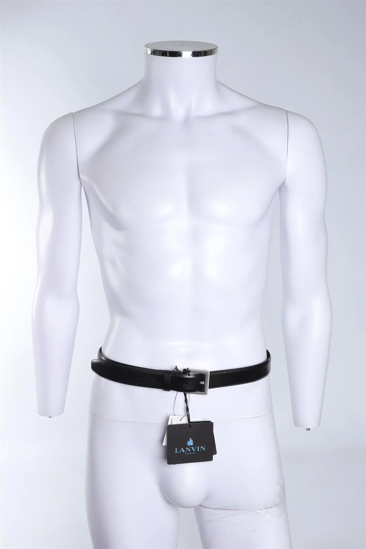 LANVIN BLACK MEN'S LEATHER BELT 105 CM - Image 7