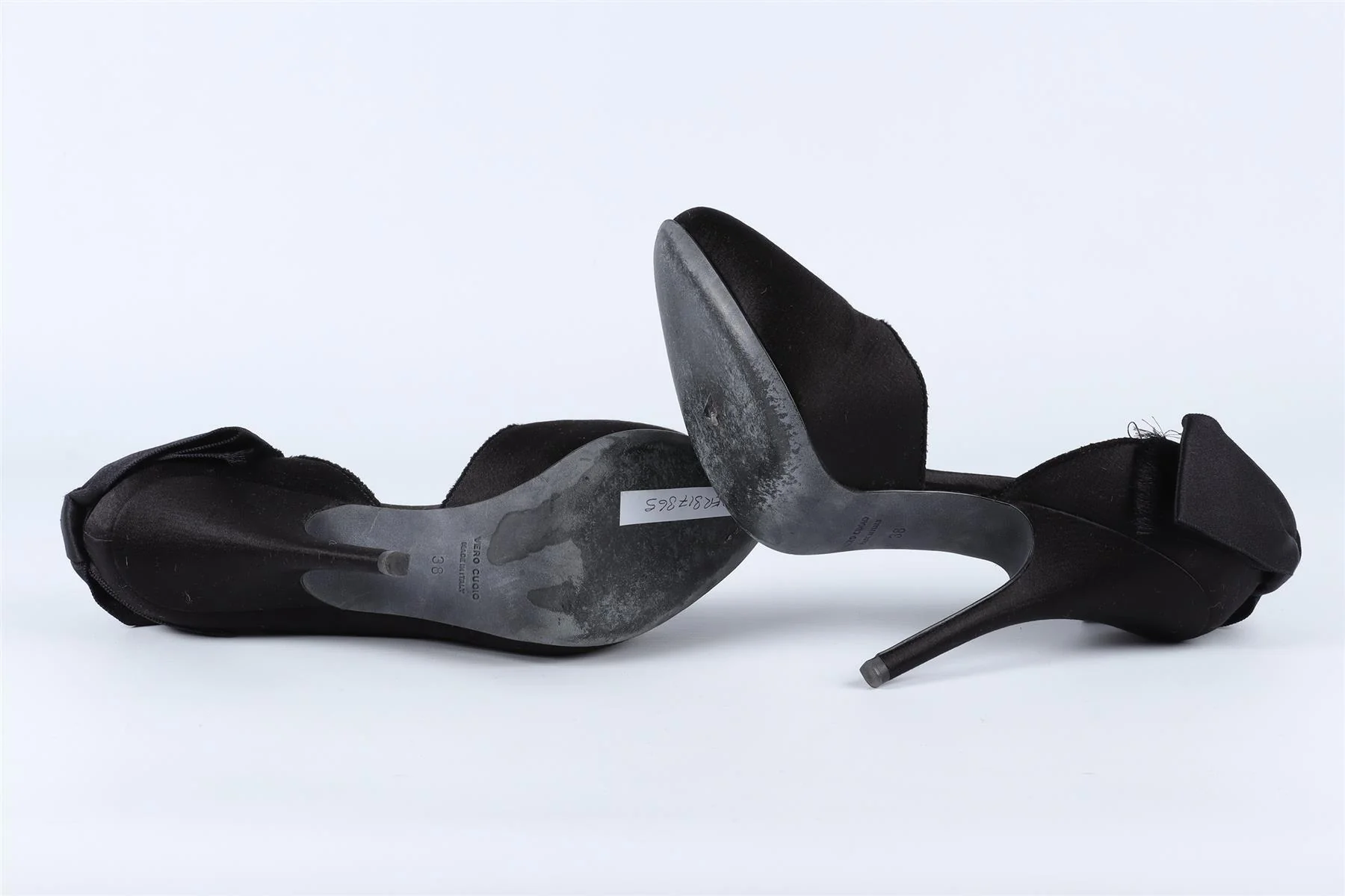 LANVIN BLACK SATIN PUMPS EU 38 UK 5 US 8 - Image 6