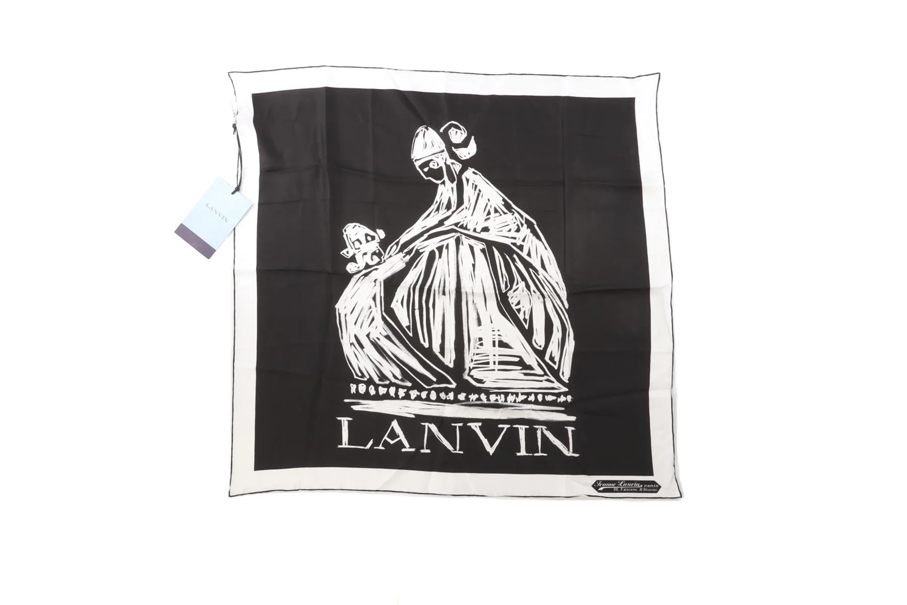 LANVIN BLACK SILK SCARF ONE SIZE - Image 2
