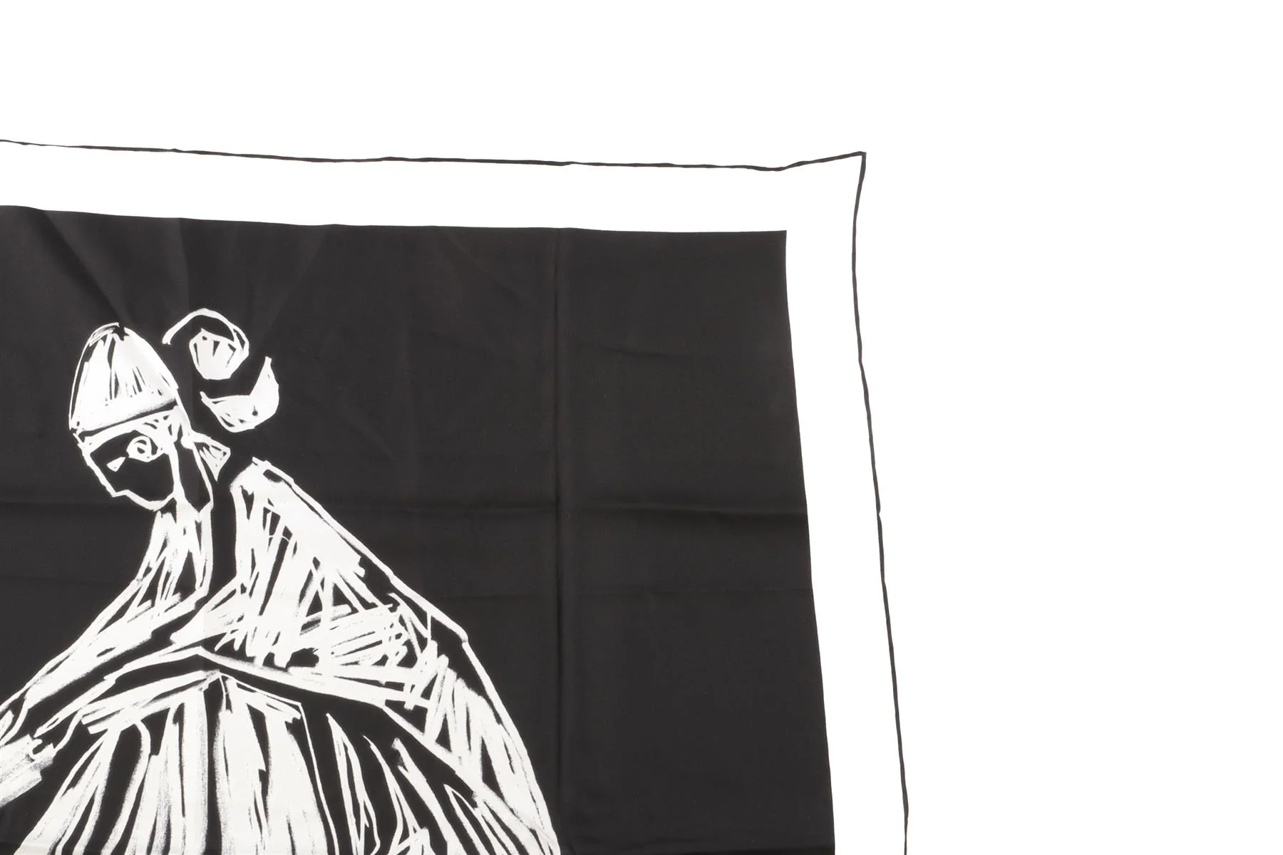 LANVIN BLACK SILK SCARF ONE SIZE - Image 3