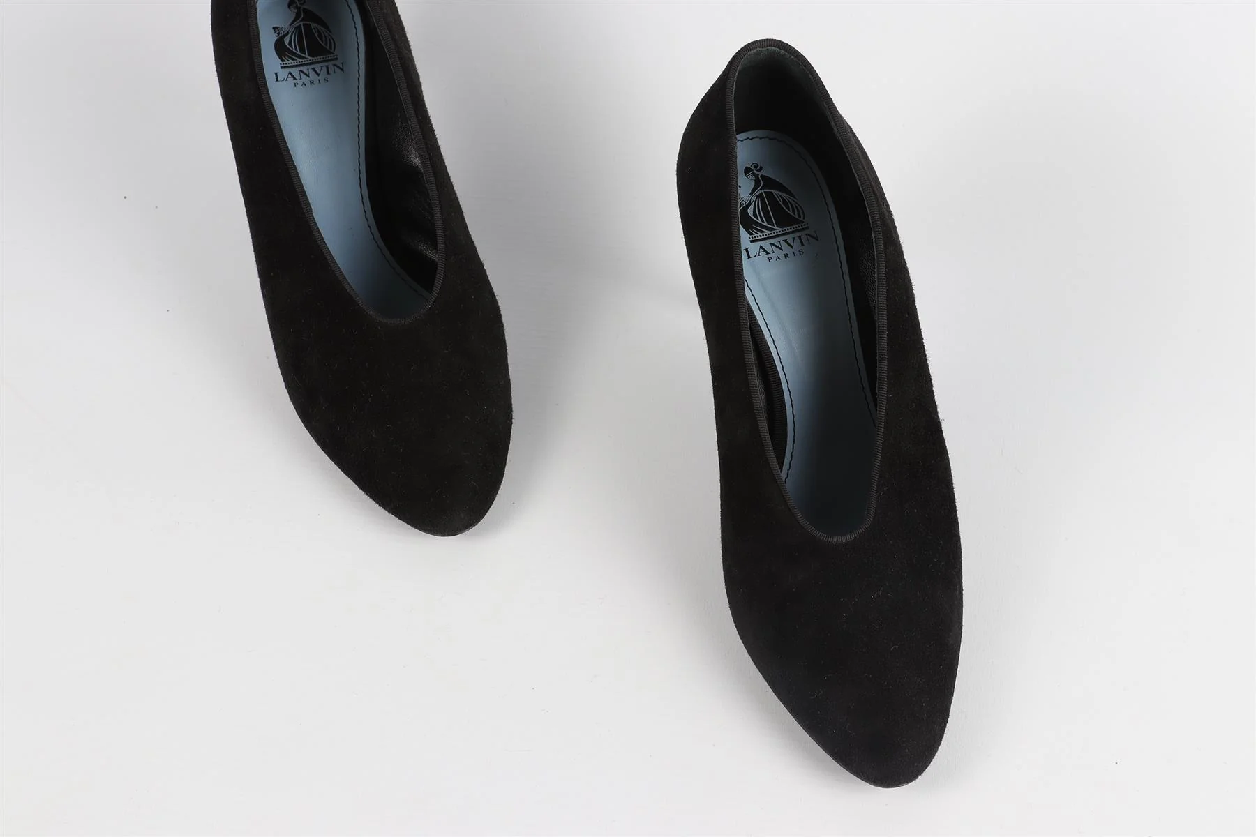 LANVIN BLACK SUEDE PUMPS EU 39 UK 6 US 9 - Image 4