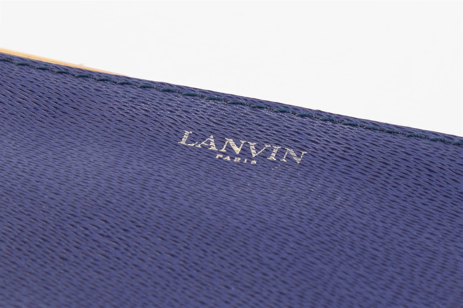 LANVIN BLUE LEATHER CLUTCH - Image 3