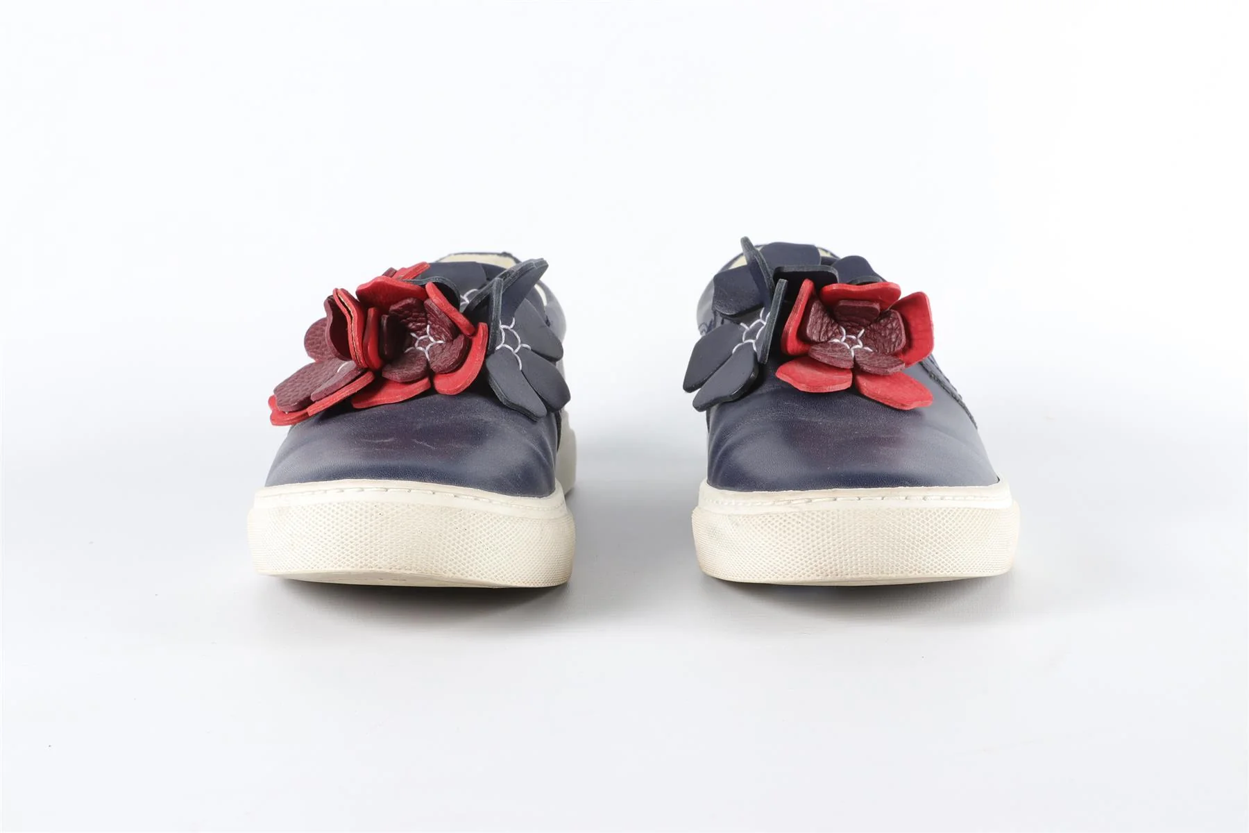 LANVIN BLUE LEATHER SNEAKERS EU 39 UK 6, US 9 - Image 3