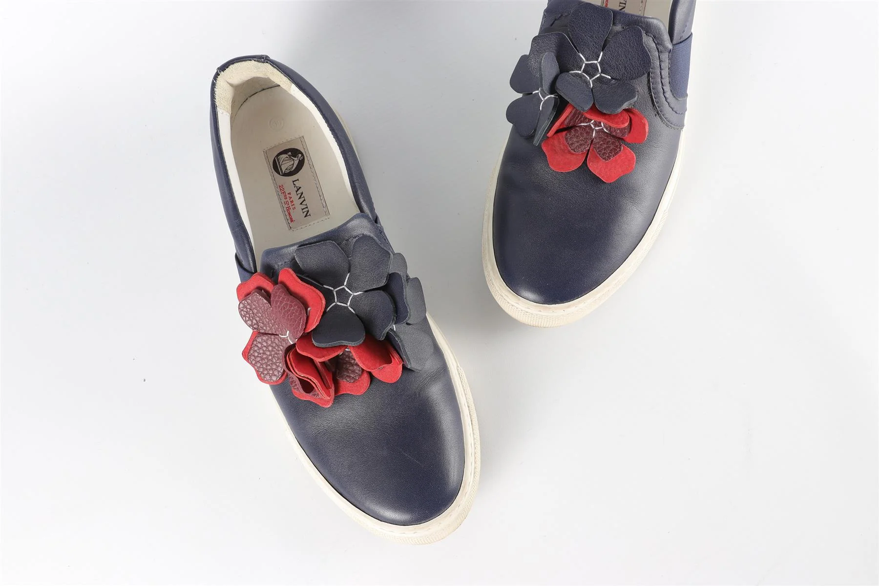 LANVIN BLUE LEATHER SNEAKERS EU 39 UK 6, US 9 - Image 4