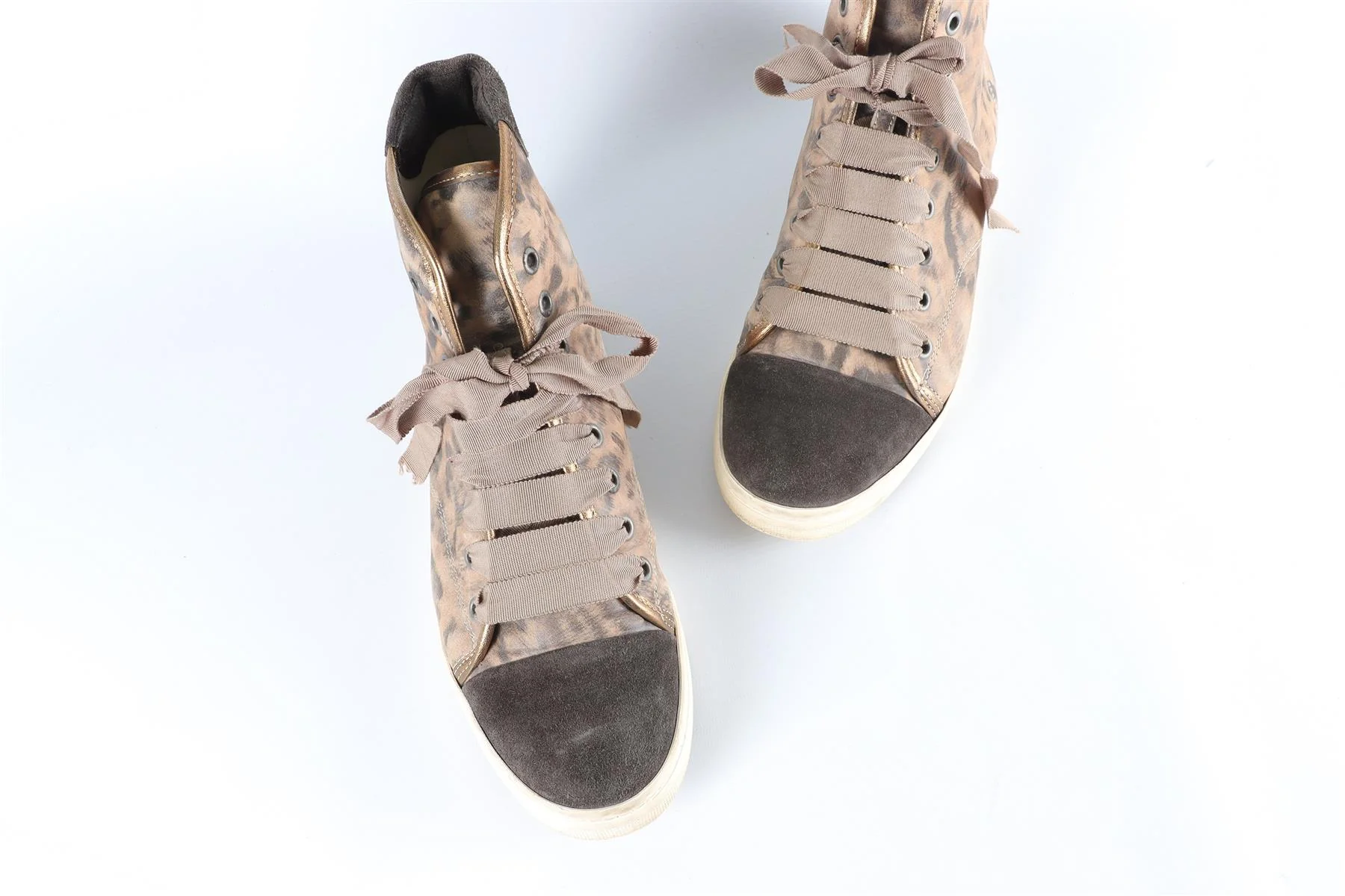 LANVIN BROWN NUBUCK SNEAKERS EU 39 UK 6, US 9 - Image 4