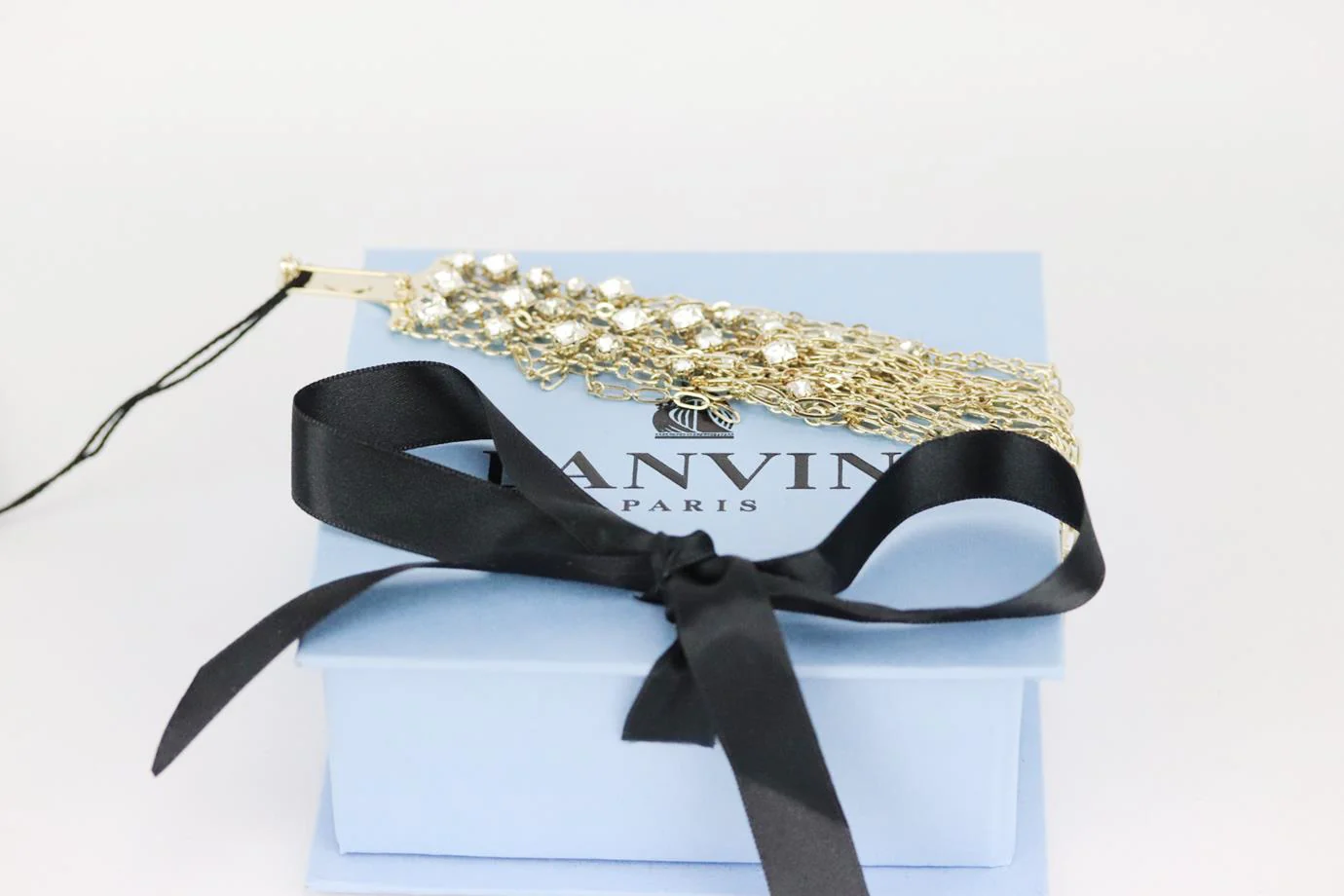 LANVIN CRYSTAL EMBELLISHED FRINGED BROOCH - Image 6