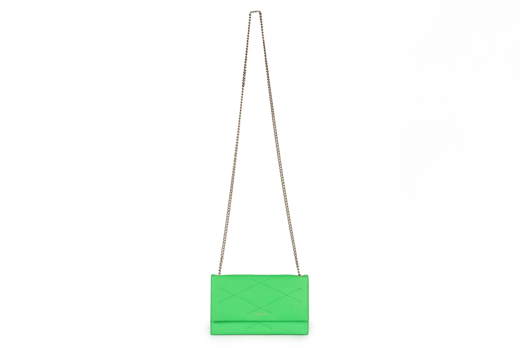 LANVIN GREEN SUGAR WALLET ON CHAIN LEATHER SHOULDER BAG - Image 3